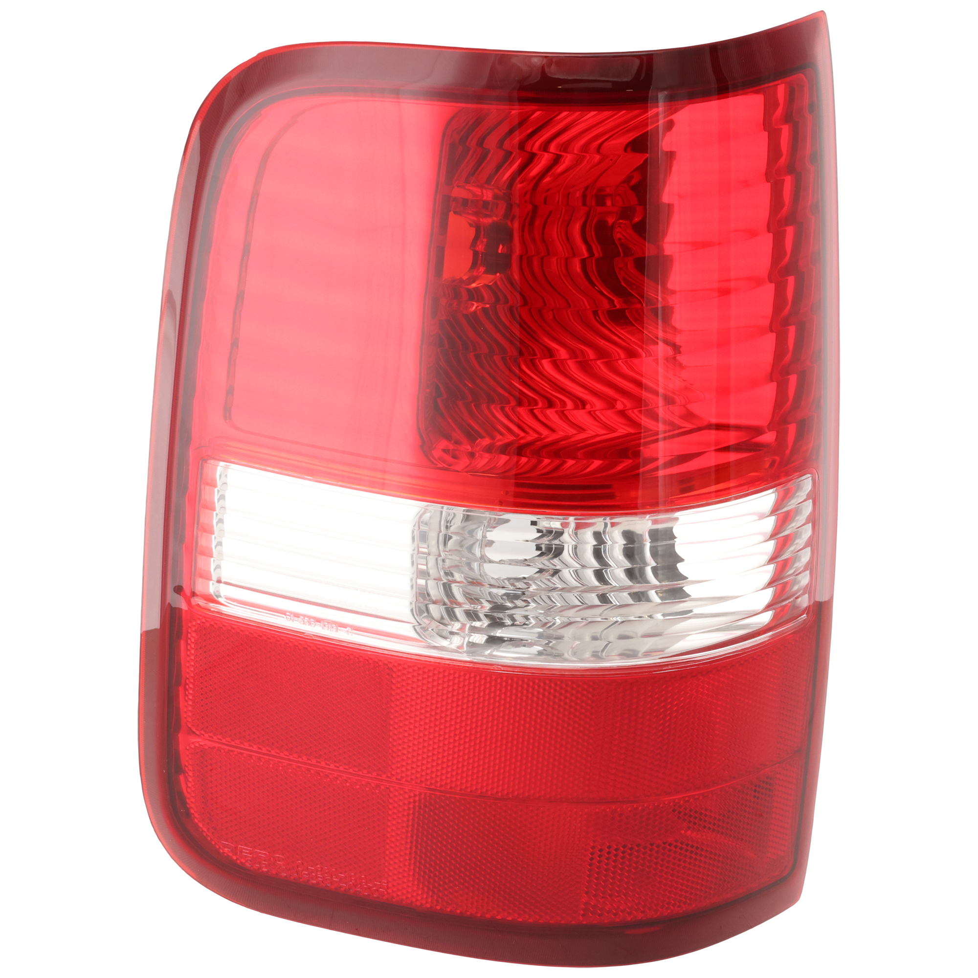 AM F 150-04-06 TAIL LAMP LH Lens and Housing Halogen Red Clear Styleside New Body Style Excludes Harley Davidson Model CAPA SKU F730122Q Partslink FO2800182C OEM 5L3Z13405CA 6L3Z13405BA