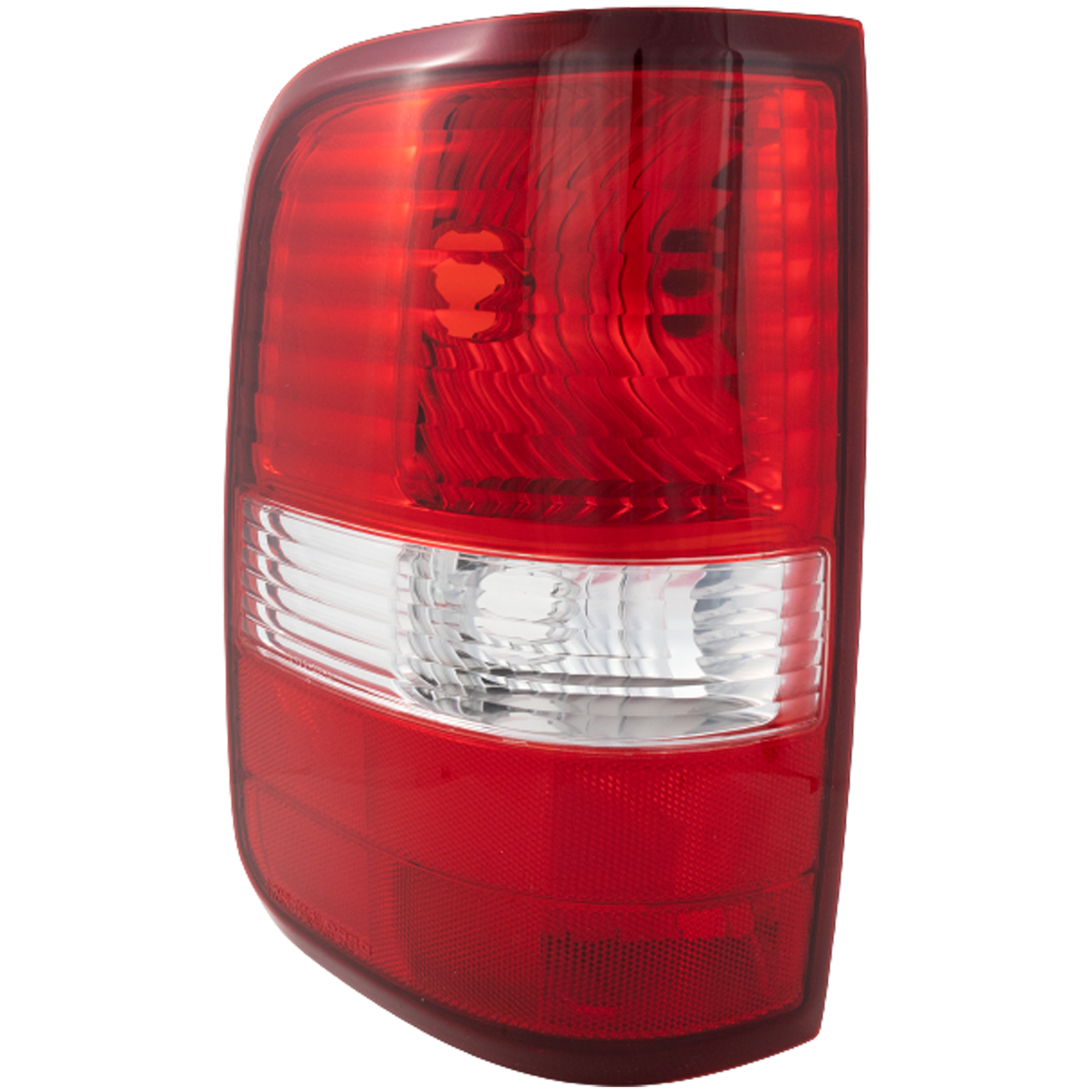 AM F 150-04-06 TAIL LAMP LH Lens and Housing Halogen Red Clear Styleside New Body Style Excludes Harley Davidson Model SKU F730122 Partslink FO2800182 OEM 5L3Z13405CA 6L3Z13405BA