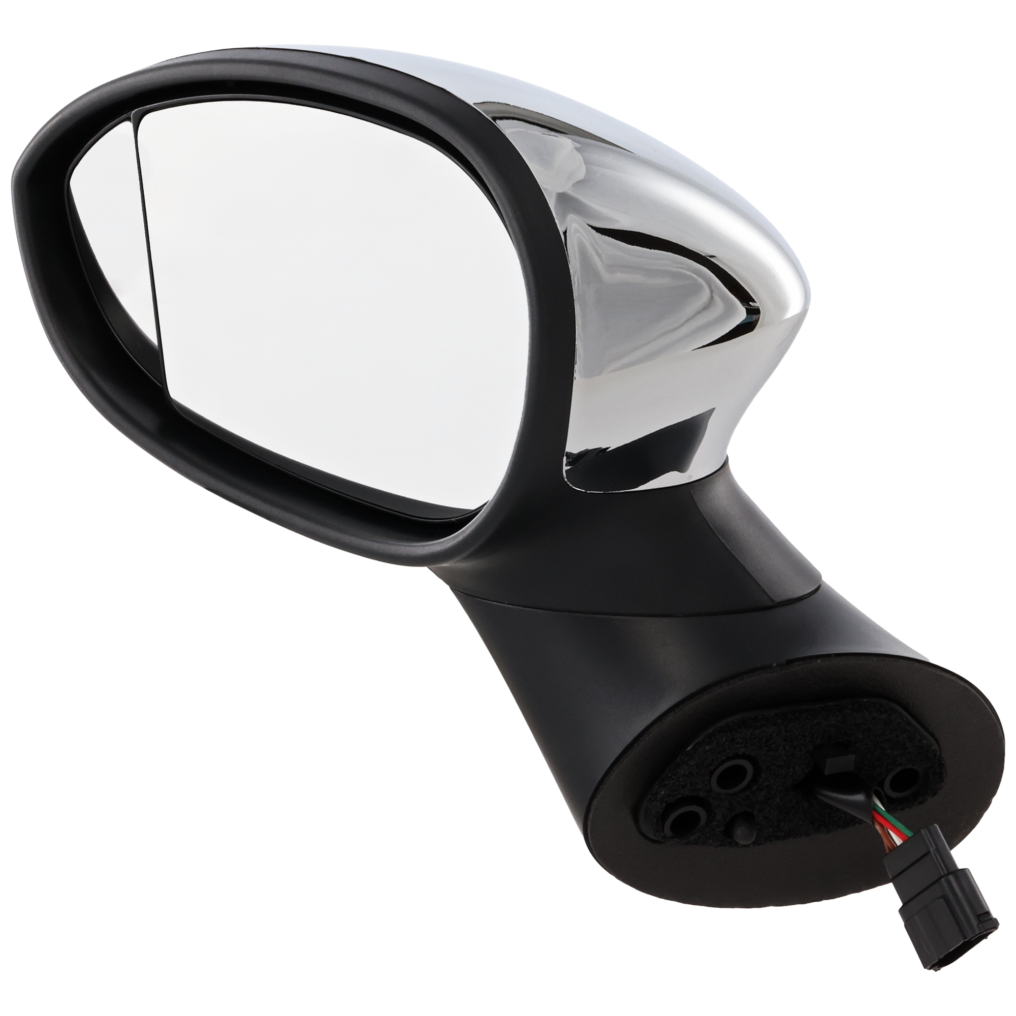 AM FIAT 500-12-18 MIRROR LH Power Manual Folding Heated Chrome Type 1 Hatchback SKU FA02CL Partslink FI1320101 OEM 68087589AC PFM