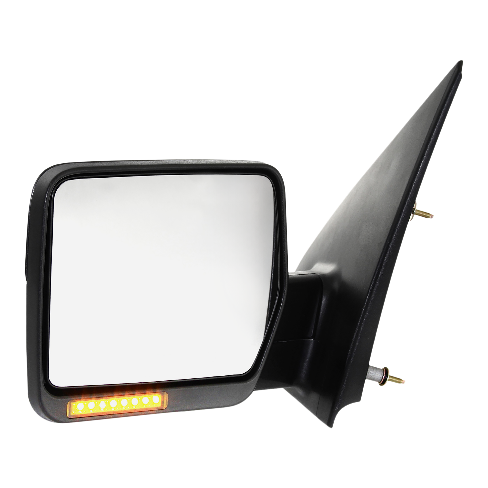 AM F 150-04-06 MIRROR LH Non Towing Power Manual Folding Heated Textured w In housing Signal Light No Auto dimming BSD and Memory SKU FD108EL S Partslink FO1320242 OEM 6L3Z17683CA