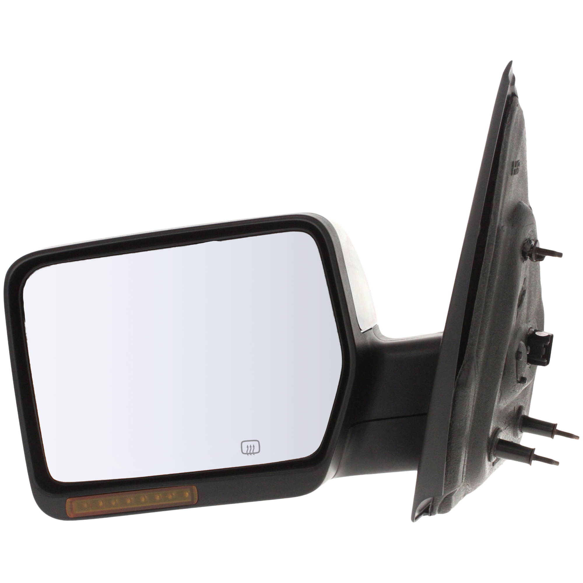 AM F 150-07-08 MIRROR LH Non Towing Power Manual Folding Heated Chrome w In housing Signal Light No Auto dimming BSD and Memory SKU FD146EL S Partslink FO1320357 OEM 8L3Z17683GA