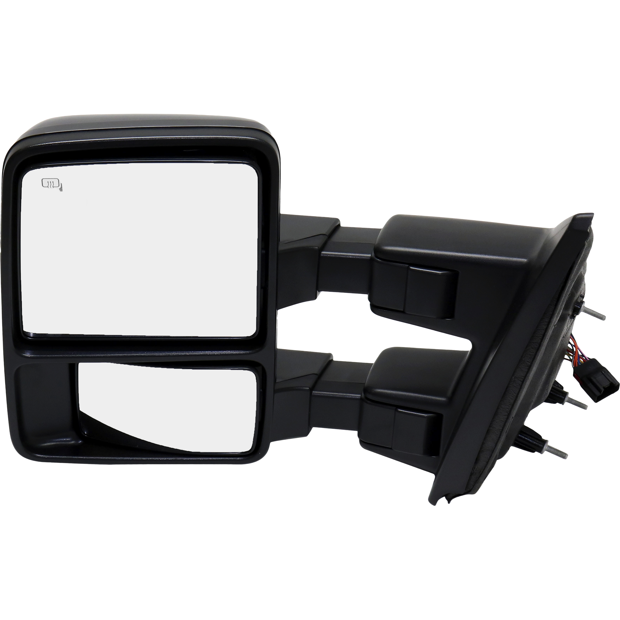 AM F 150-13-14 TOWING MIRROR LH Power Power Folding Heated Chrome Paintable 2 Caps w Memory and Signal Light Exc. SVT Raptor Model SKU FD170EL S Partslink FO1320480 OEM DL3Z17683AA PFM