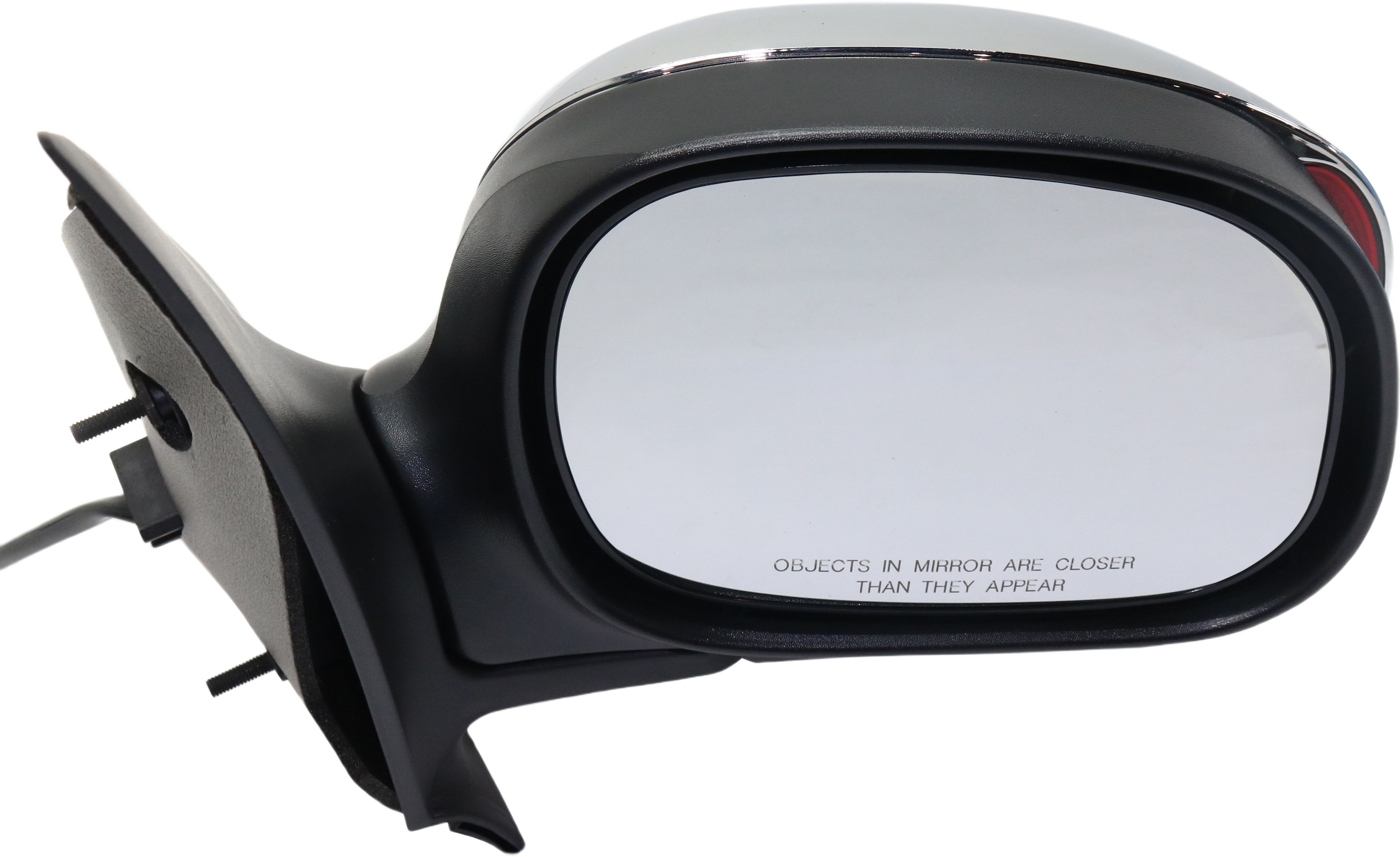 AM F 150-01-03 MIRROR RH Non Towing Power Manual Folding Non Heated Chrome Contour Style w In housing Signal Light No Auto dimming BSD and Memory SKU FD185CR S Partslink FO1321224 OEM YL3Z17682BAA PFM 1L3Z17682BAB