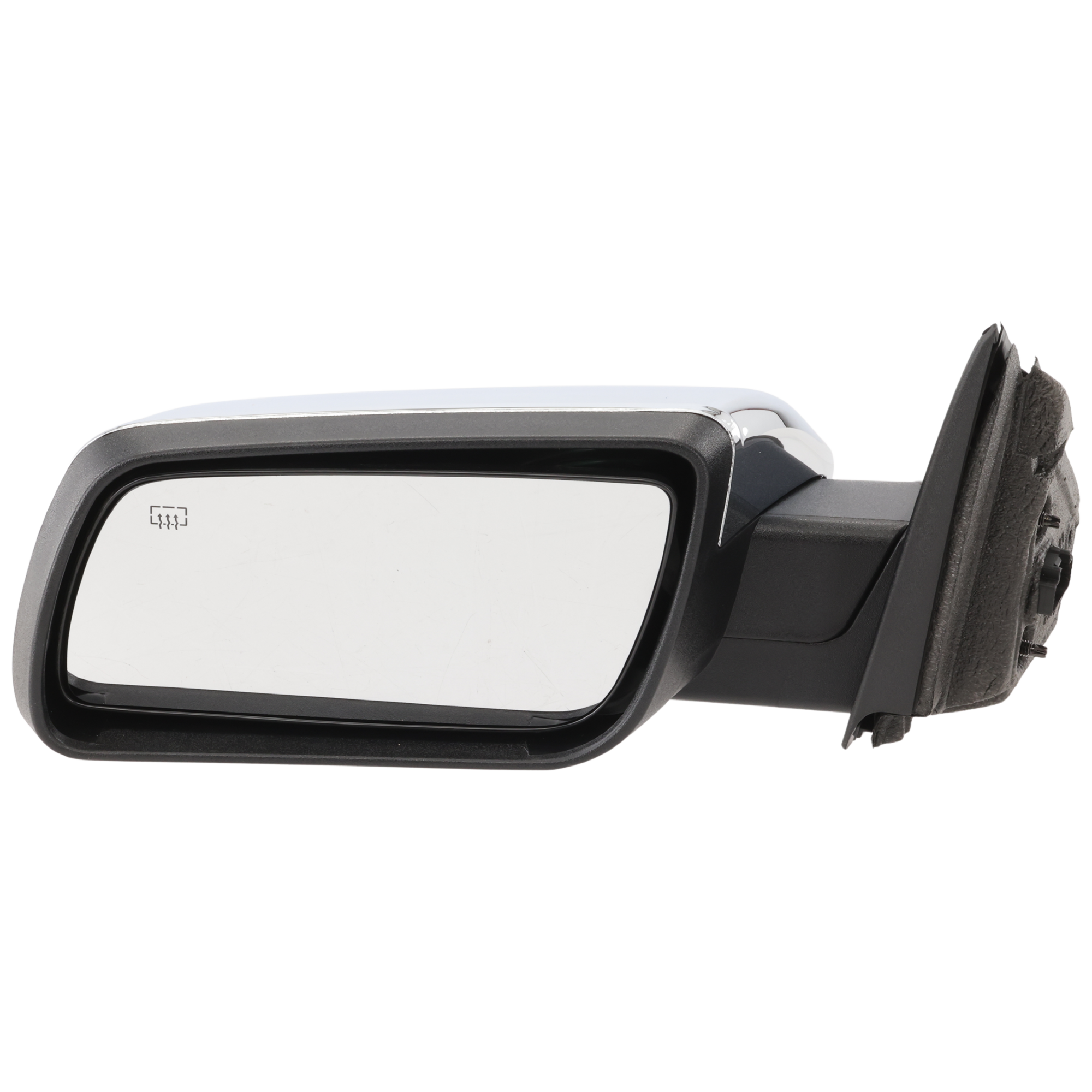 AM FLEX 09-12 MIRROR LH Power Manual Folding Heated Chrome w Memory and Puddle Light SKU FD198EL Partslink FO1320360 OEM 8A8Z17683CA