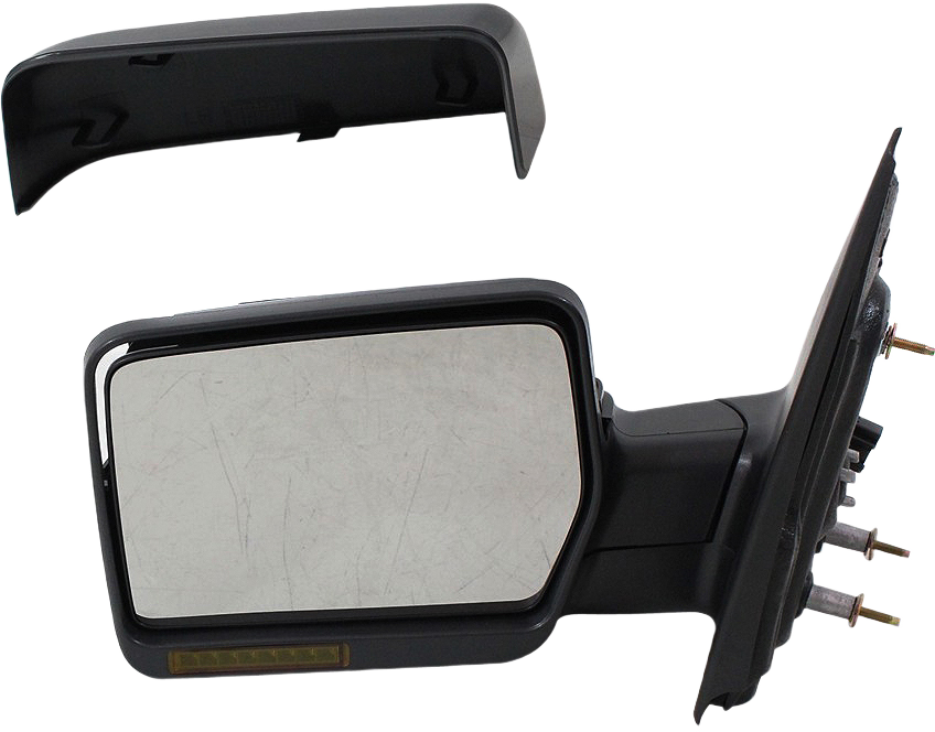 AM F 150-07-08 MIRROR LH Non Towing Power Manual Folding Heated Paintable w In housing Signal Light No Auto dimming BSD and Memory SKU FD208EL S Partslink FO1320333 OEM 8L3Z17683RA
