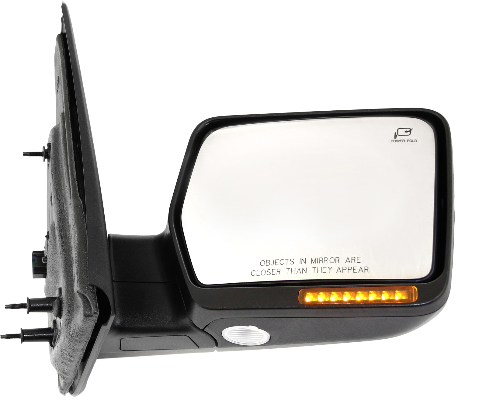 AM F 150-05-06 MIRROR RH Non Towing Power Power Folding Heated Textured w In housing Signal Light No Auto dimming BSD and Memory SKU FD222ER S Partslink FO1321378 OEM 6L3Z17682GA