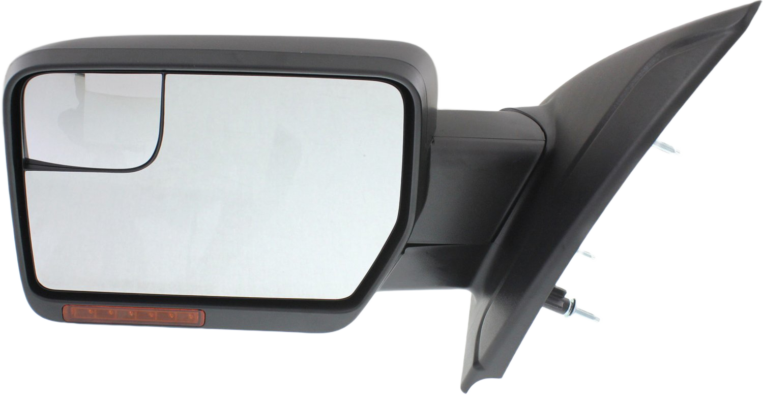 AM F 150-11-14 MIRROR LH Non Towing Power Power Folding Heated Paintable w Blind Spot Glass Memory Puddle Light and Signal Light SKU FD226EL S Partslink FO1320413 OEM BL3Z17683FAPTM
