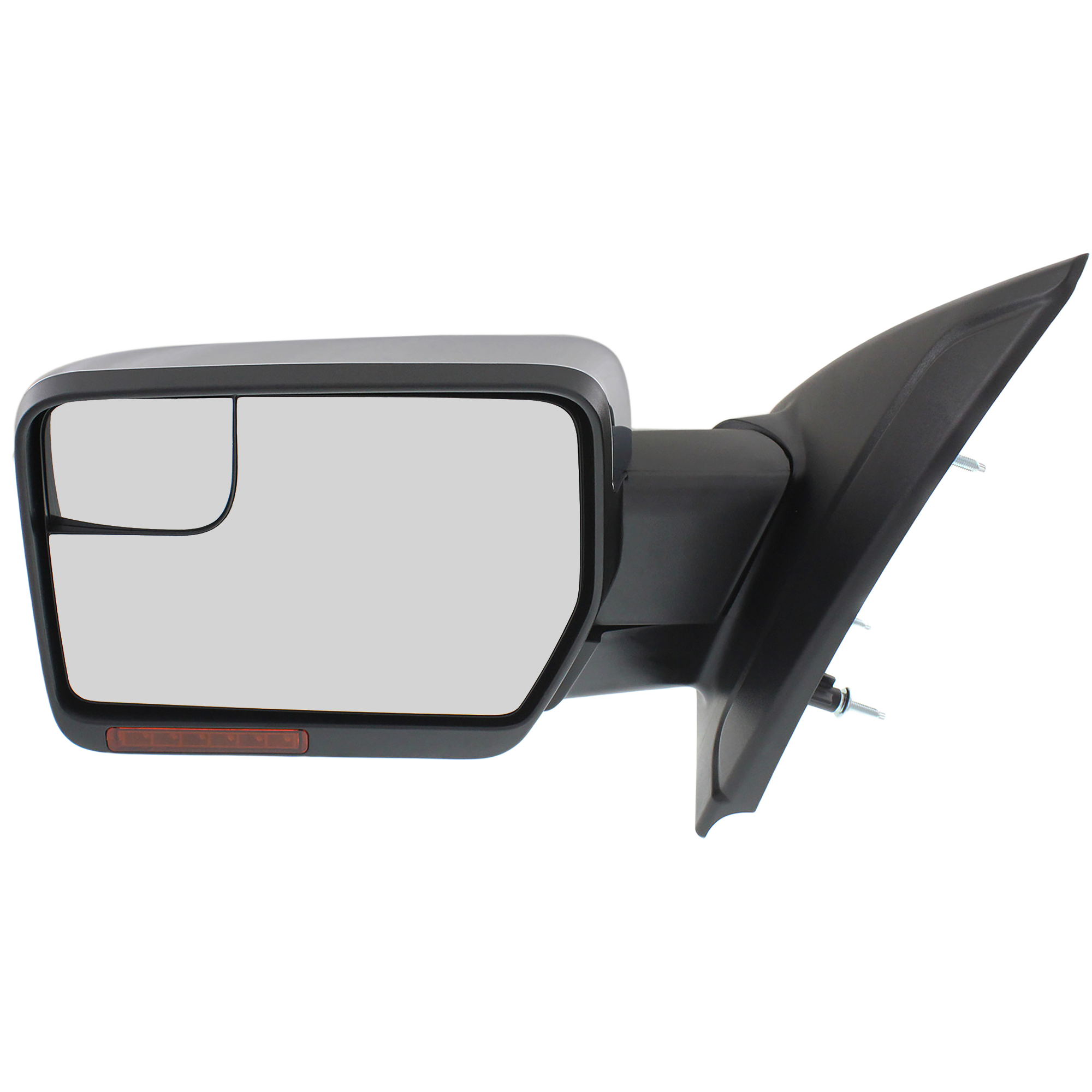 AM F 150-11-14 MIRROR LH Non Towing Power Power Folding Heated Chrome w Blind Spot Glass Memory Puddle Light and Signal Light SKU FD228EL S Partslink FO1320412 OEM BL3Z17683EA