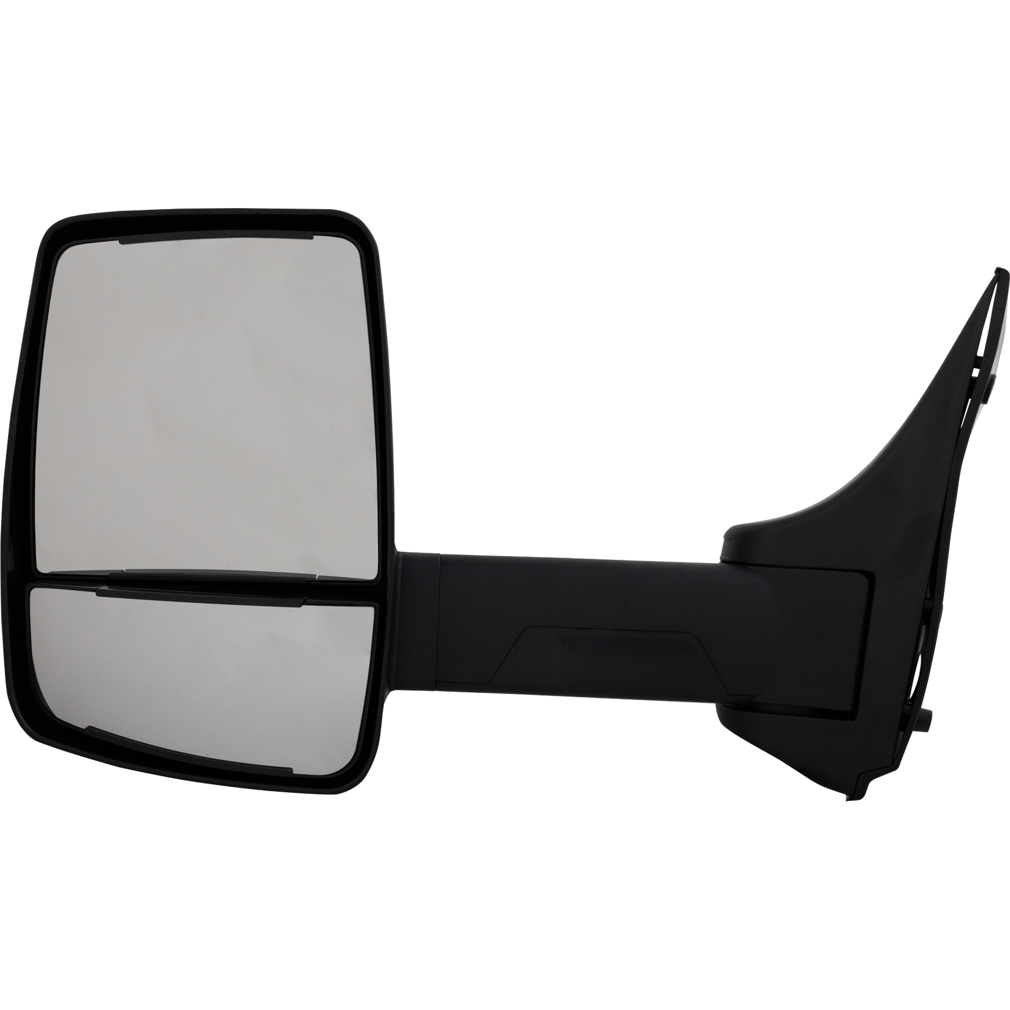AM ECONOLINE VAN 92-15 TOWING MIRROR LH Manual Adjust Non Heated Manual Folding Textured Black No Auto dimming Blind Spot Feature Memory and Signal Light Single Arm 4 Bolt Mount SKU FD257L OEM Performance