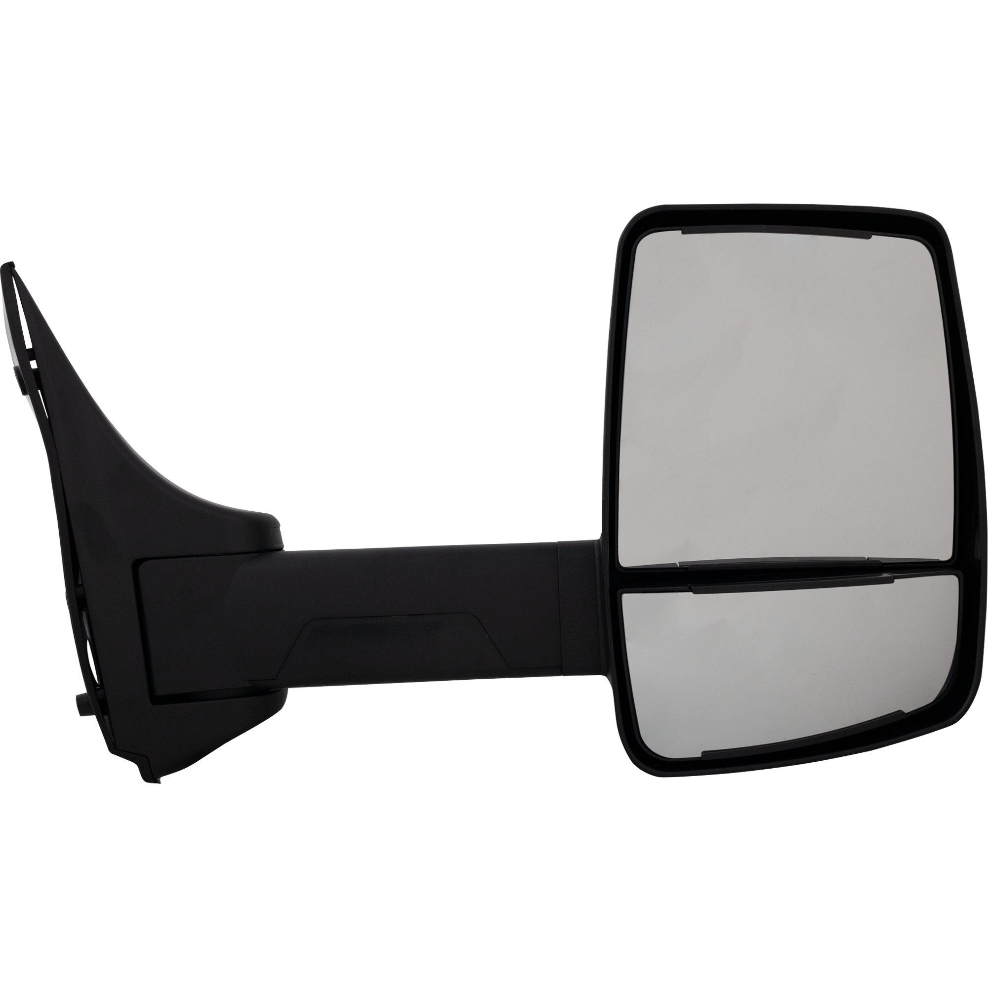 AM ECONOLINE VAN 92-15 TOWING MIRROR RH Manual Adjust Non Heated Manual Folding Textured Black No Auto dimming Blind Spot Feature Memory and Signal Light Single Arm 4 Bolt Mount SKU FD257R OEM Performance
