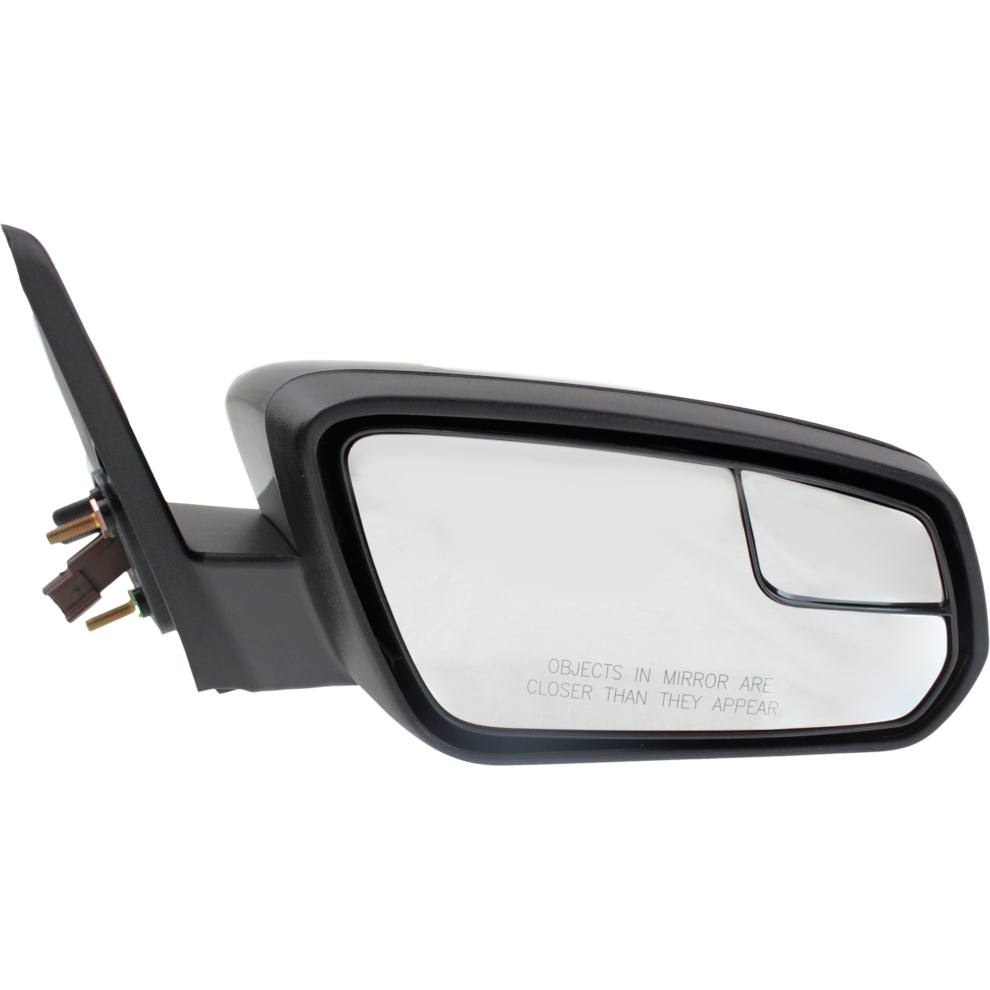 AM MUSTANG 11-12 MIRROR RH Power Non Folding Non Heated Paintable Textured 2 Caps w Blind Spot Glass SKU FD262ER Partslink FO1321450 OEM BR3Z17682AA PFM