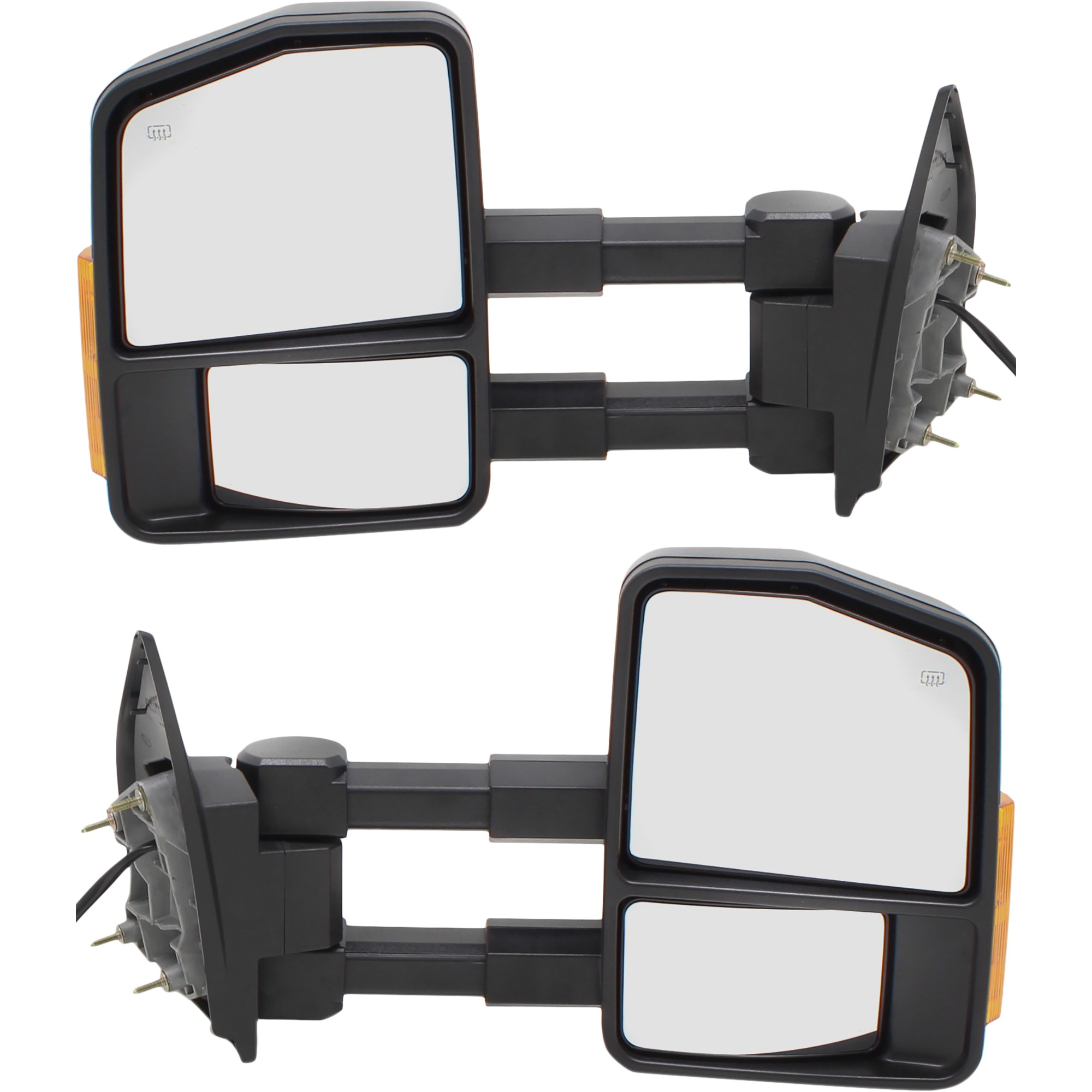AM F SERIES SUPER DUTY 11-16 TOWING MIRROR RH and LH Manual Adjust Manual Folding Heated Textured w Signal Light and Temp Sensor SKU FD287RL S OEM BC3Z17682BA PFM 8C3Z17683BC PF