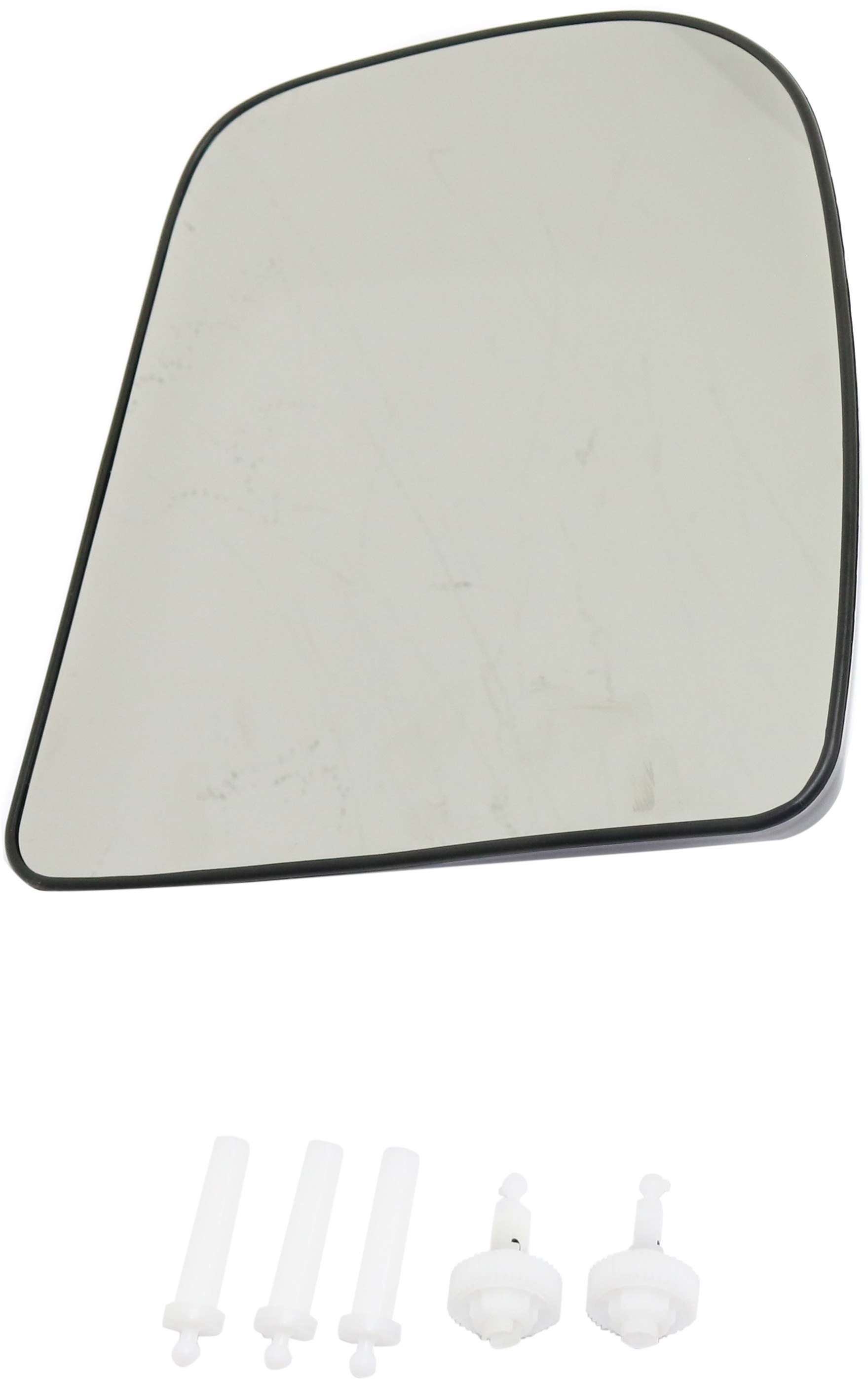AM F 250-350 SUPER DUTY 99-07 E 350-450 SUPER DUTY 08-21 MIRROR GLASS RH Upper Towing Non Heated w Backing Plate SKU FD341GR Partslink FO1325108 OEM 4C3Z17K707AC