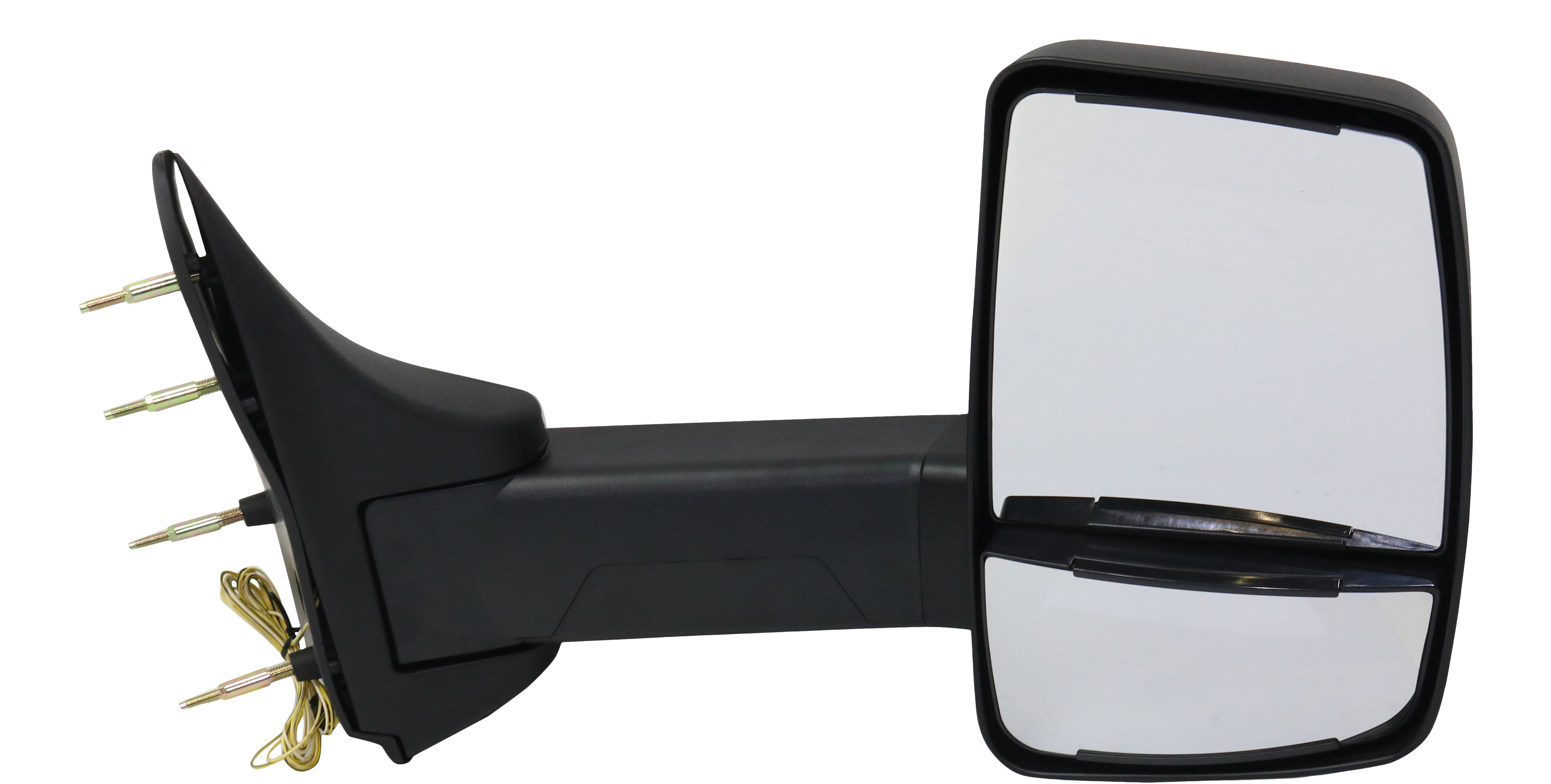 AM ECONOLINE VAN 92-14 TOWING MIRROR RH Manual Adjust Manual Folding Non Heated Textured No Auto dimming BSD In housing Signal Light and Memory 4 Bolt Mount SKU FD353R S OEM 7C2Z17682DA PFM