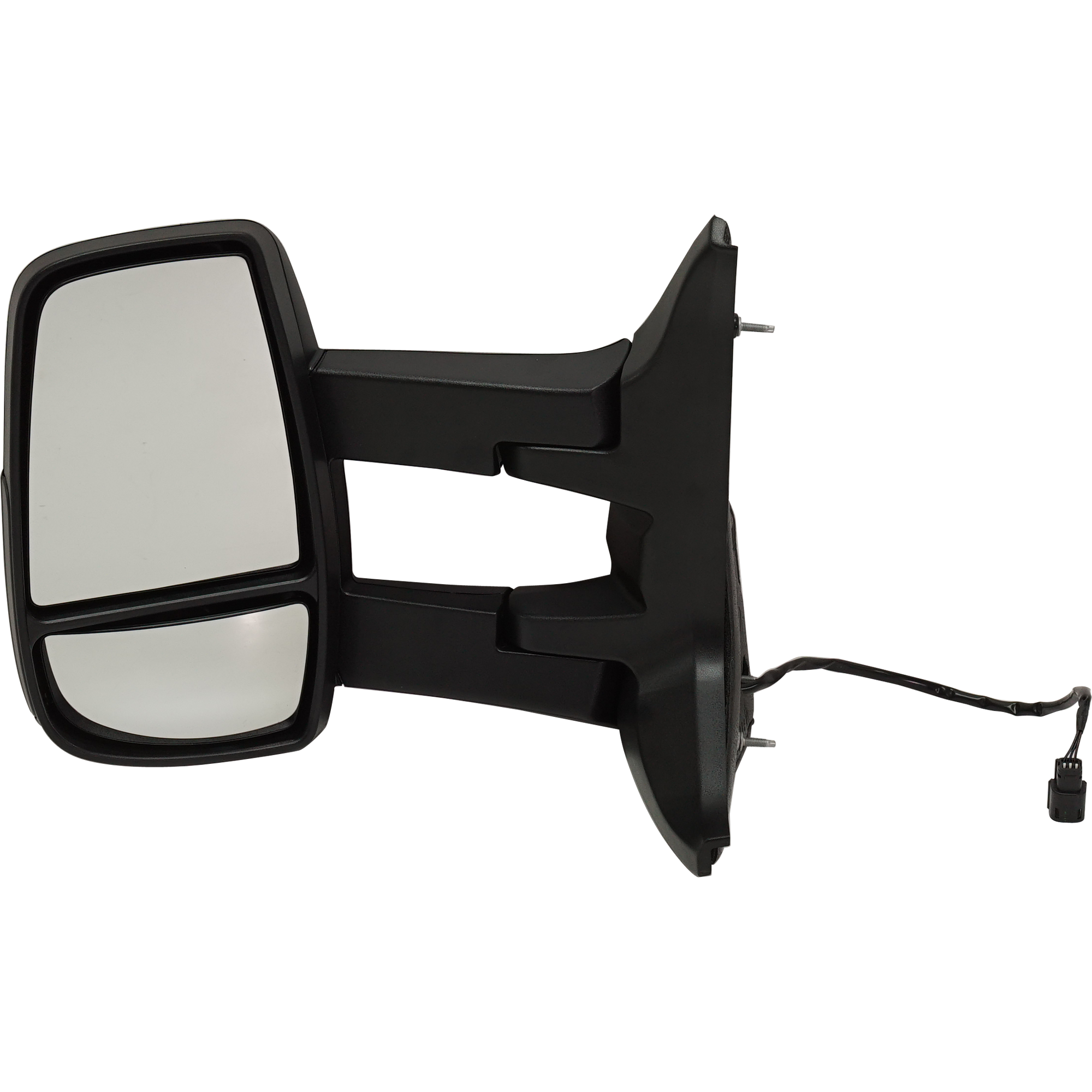 AM TRANSIT VAN 15-17 TOWING MIRROR LH Power Manual Folding Non Heated Textured w Long Arm w Medium High Roof SKU FD393EL Partslink FO1320629 OEM CK4Z17683HB CK4Z17683HA