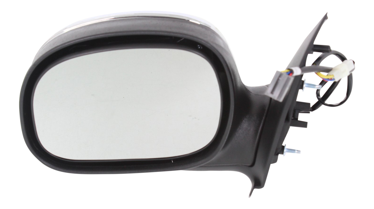 AM F 150-97-02 F 250-97-99 MIRROR LH Non Towing Power Manual Folding Non Heated Chrome Contour Style No Signal Light Standard Extended Cab To 2-12-02 SKU FD40CL Partslink FO1320138 OEM F85Z17683FAB