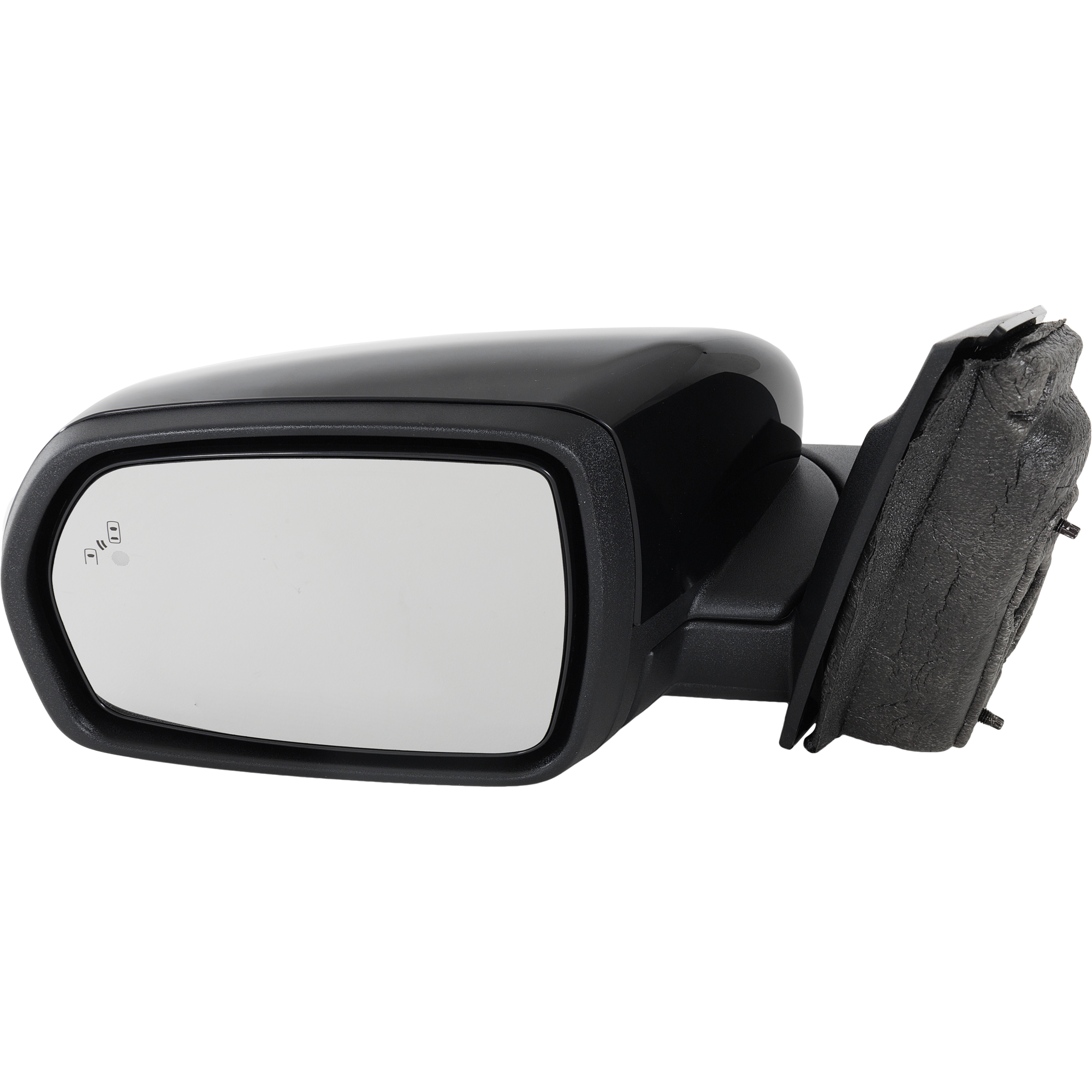 AM EDGE 18-18 MIRROR LH Power Manual Folding Heated Paintable w In housing Signal Light Puddle Light BSD in Glass No Memory Auto Dimming SKU FD416EL S Partslink FO1320621 OEM JT4Z17683FA PFM