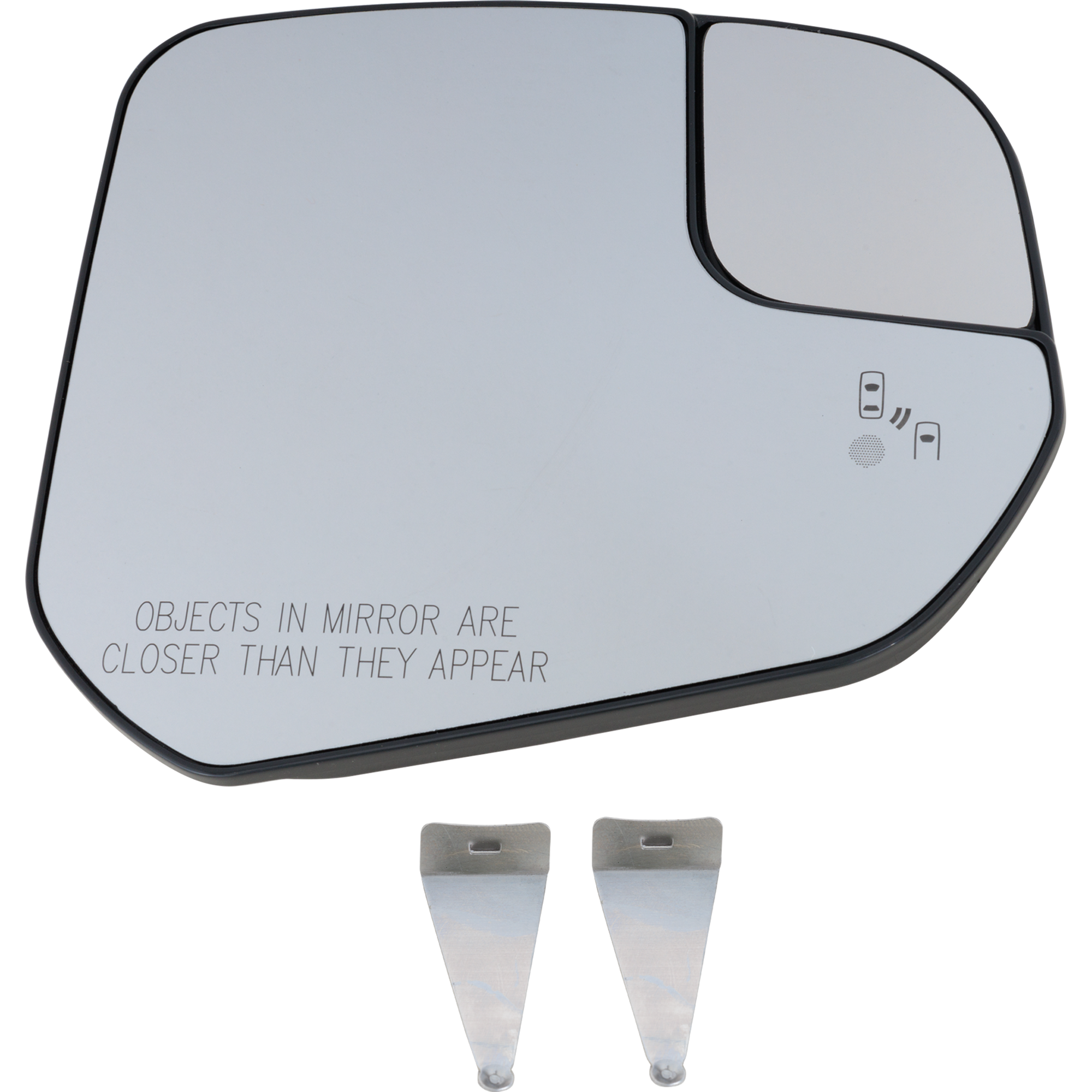 AM TRANSIT CONNECT 16-23 MIRROR GLASS LH Non Towing Power Non Folding Heated w Blind Spot Detection and Side Object Sensor No Signal Light Memory Puddle Light and Auto Dimming SKU FD475GL Partslink FO1324215 OEM FT1Z17K707G