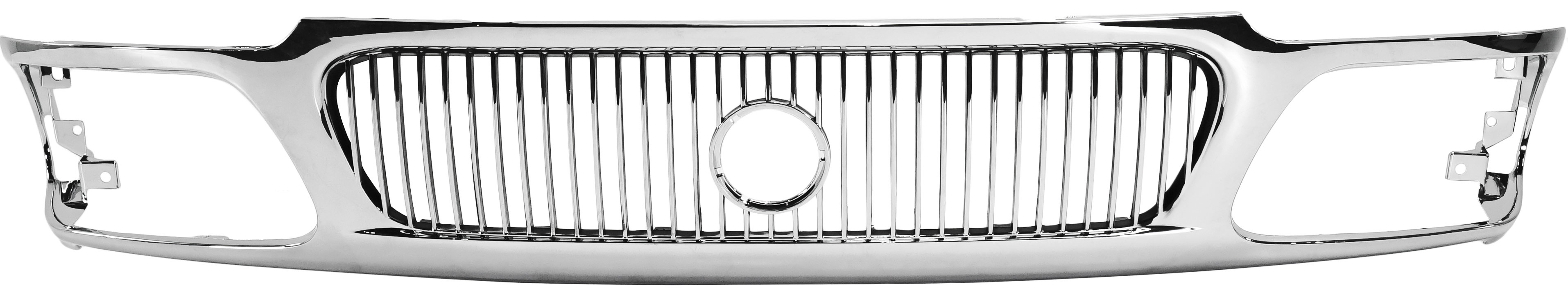 AM MOUNTAINEER 98-01 GRILLE Chrome Shell and Insert w Black Insert Molding SKU FD5220 Partslink FO1200369 OEM F87Z8200LBY