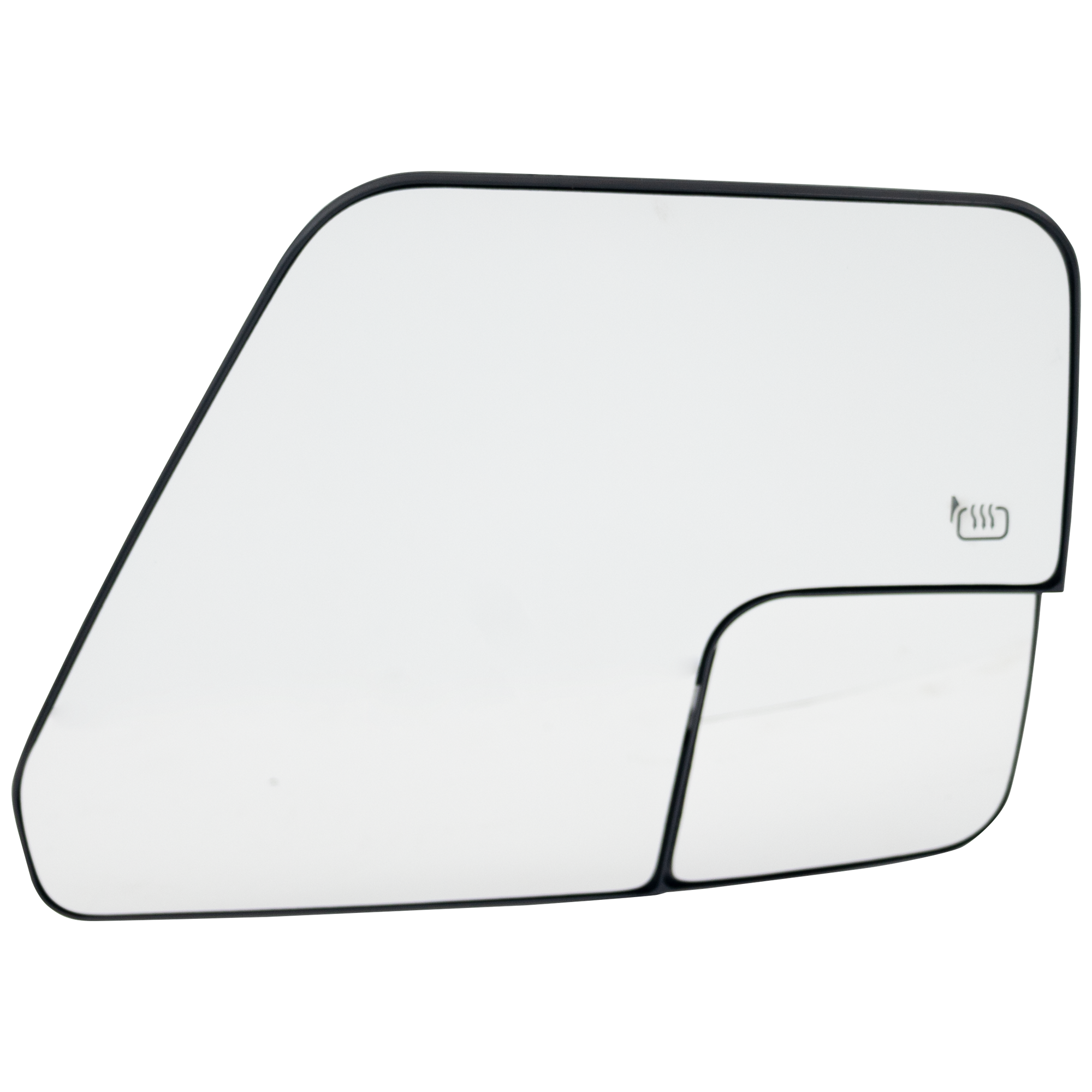 AM F 150-21-25 MIRROR GLASS LH Heated Non Towing No Auto dimming Blind Spot Detection Exc. Raptor Model SKU FD533GL Partslink FO1324204 OEM ML3Z17K707G