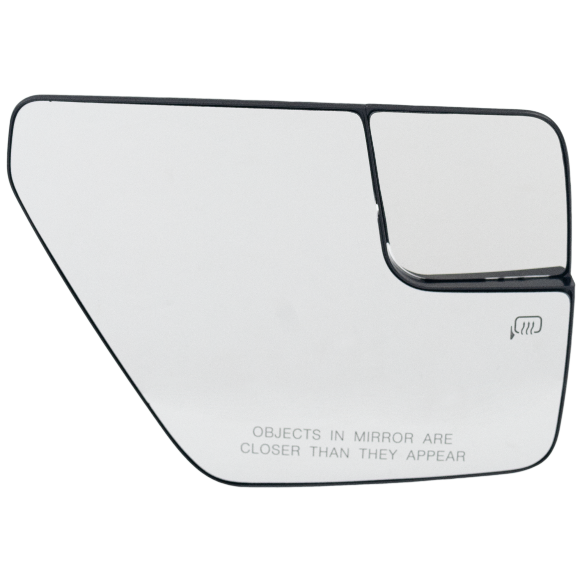 AM F 150-21-25 MIRROR GLASS RH Heated Non Towing No Auto dimming Blind Spot Detection Exc. Raptor Model SKU FD533GR Partslink FO1325204 OEM ML3Z17K707C