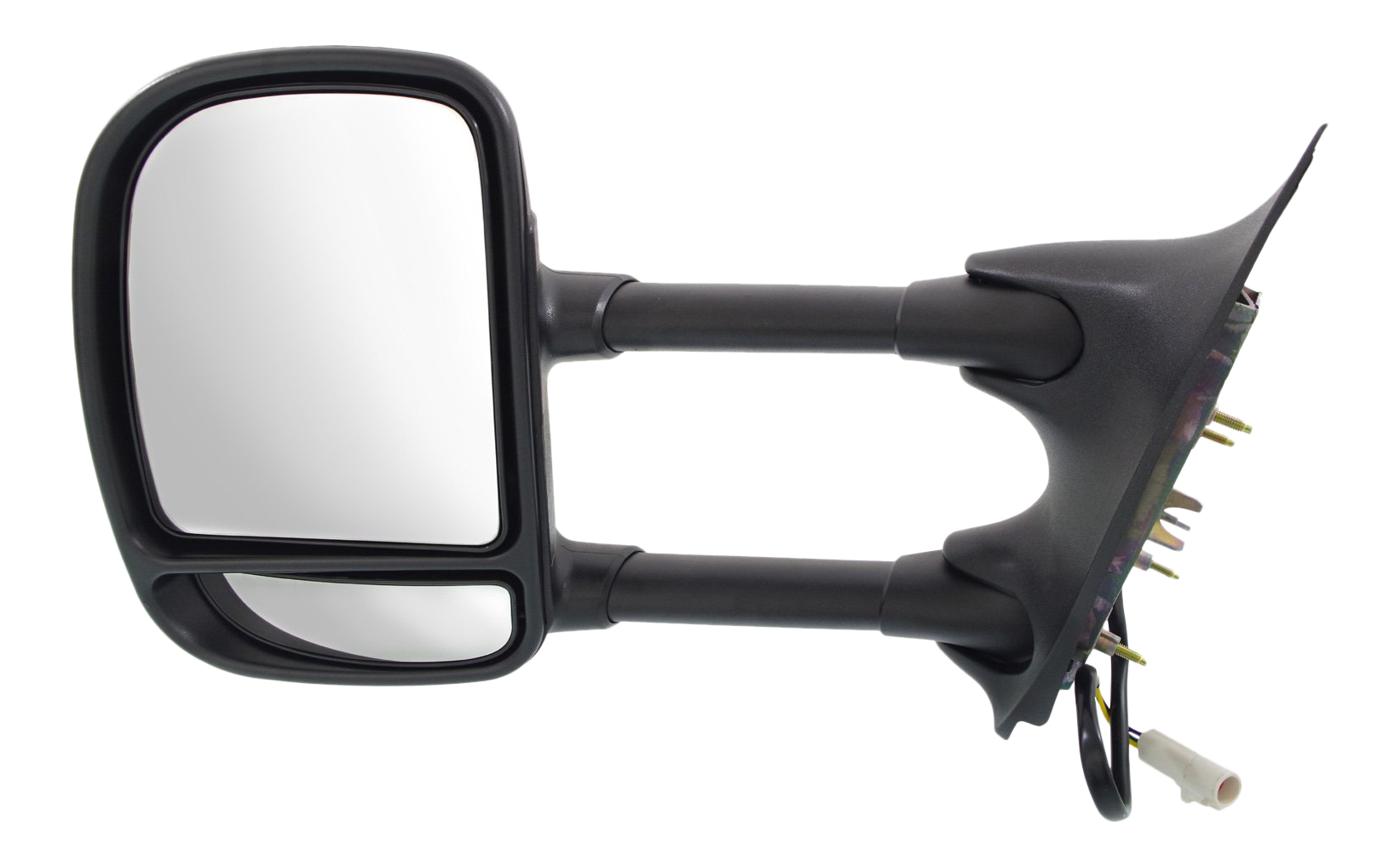 AM F SERIES SUPER DUTY 99-03 TOWING MIRROR LH Power Manual Folding Non Heated Textured Single Swing Type SKU FD66EL Partslink FO1320196 OEM 1C3Z17683FAA