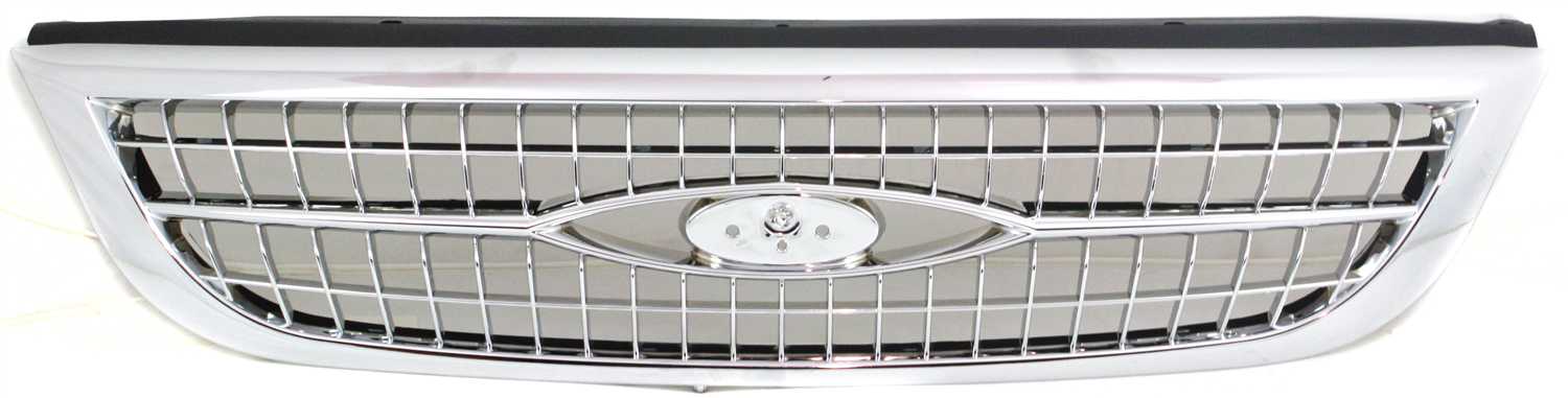 AM WINDSTAR 99-00 GRILLE Chrome Shell Painted Black Insert SE SEL MODEL SKU FD9010 Partslink FO1200368 OEM YF2Z8200BA