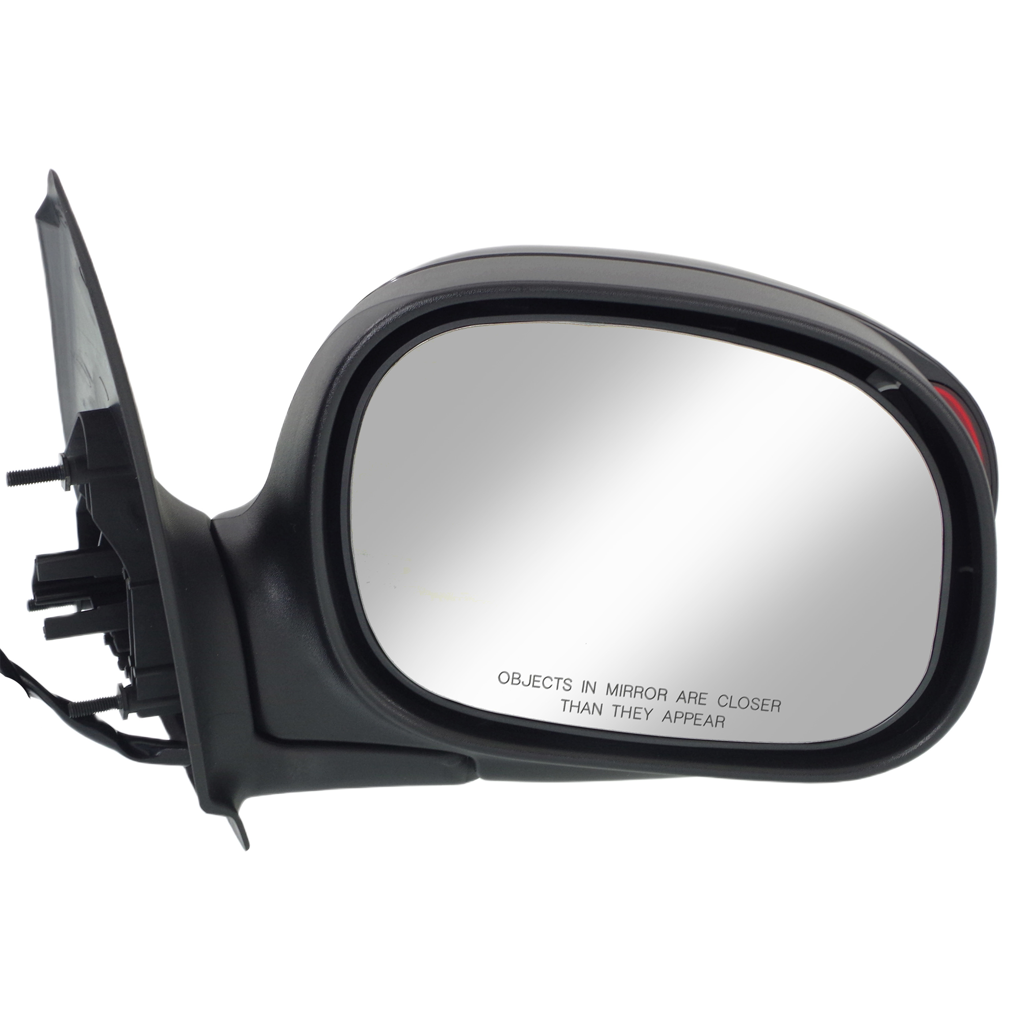 AM F 150-97-04 F 250-97-99 MIRROR RH Power Manual Folding Non Heated Paintable Contour Style w Signal Light in Housing Regular SuperCab SKU FD92ER Partslink FO1321221 OEM YL3Z17682AAA