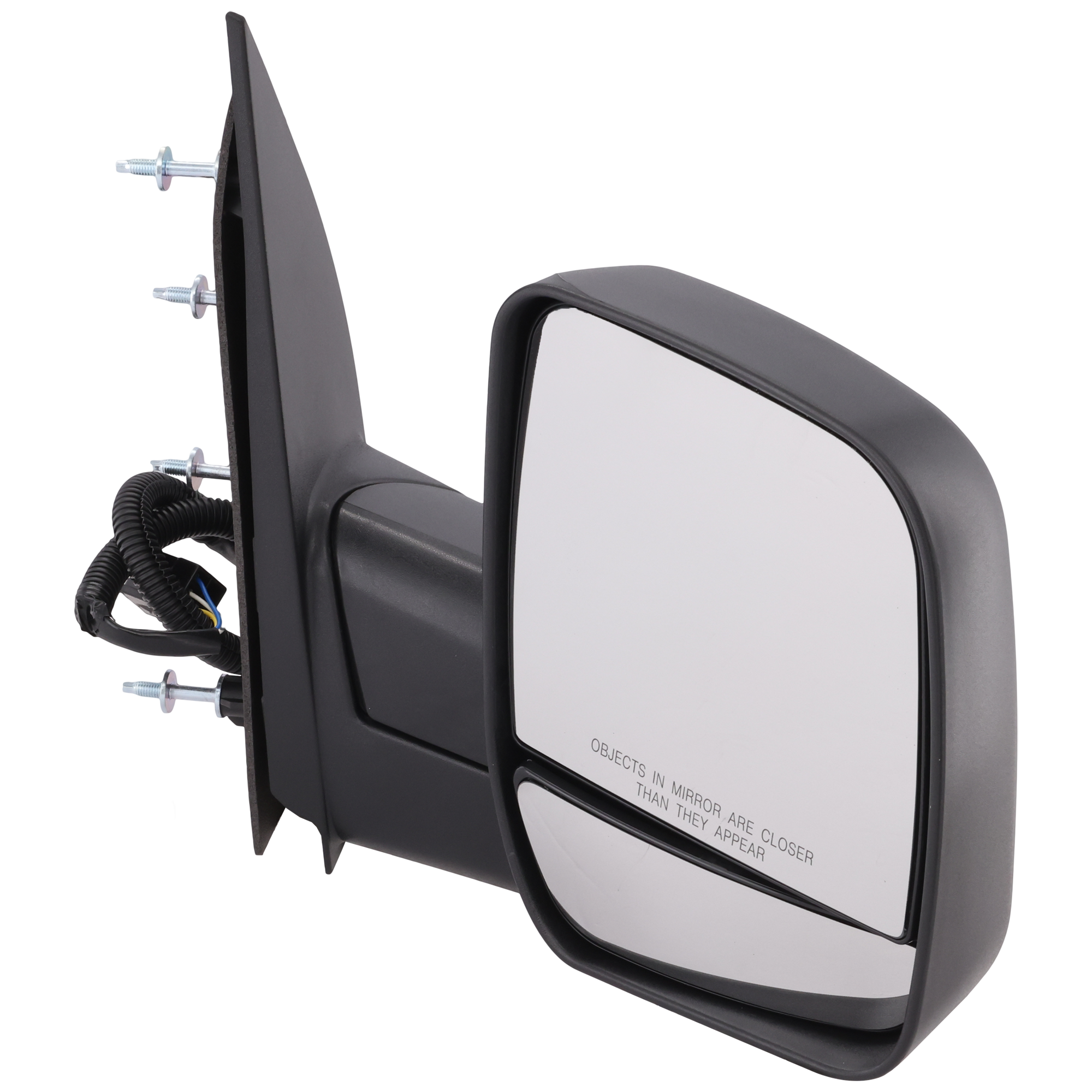 AM ECONOLINE VAN 02-08 MIRROR RH Power Manual Folding Non Heated Textured Black No Auto dimming BSD Memory and Signal Light Dual Glass 4 Bolt Mount SKU FD95ER Partslink FO1321276 OEM 2C2Z17682BAB