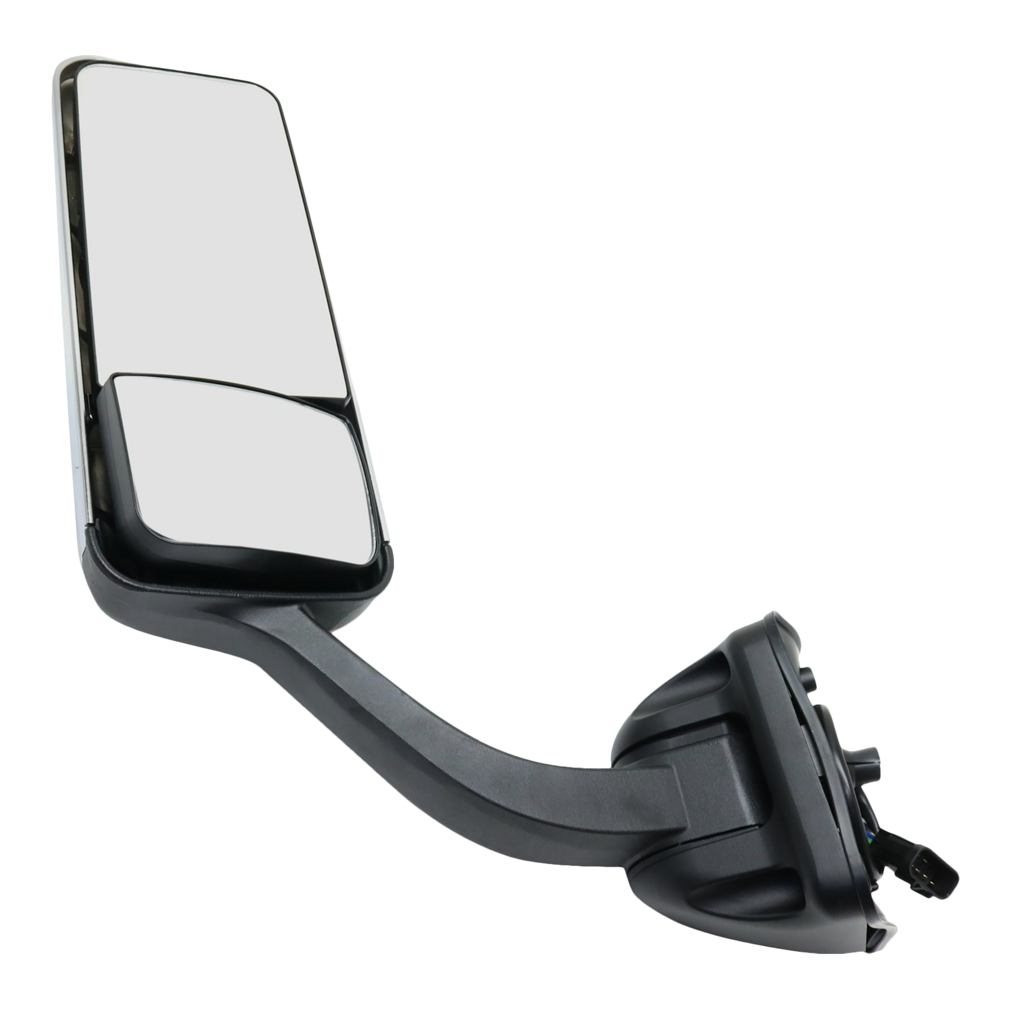 AM FREIGHTLINER CASCADIA 08-17 MIRROR LH Power Heated Chrome Manual Folding w Short Arm SKU FL11CL HD OEM A2269637012 A2260713005