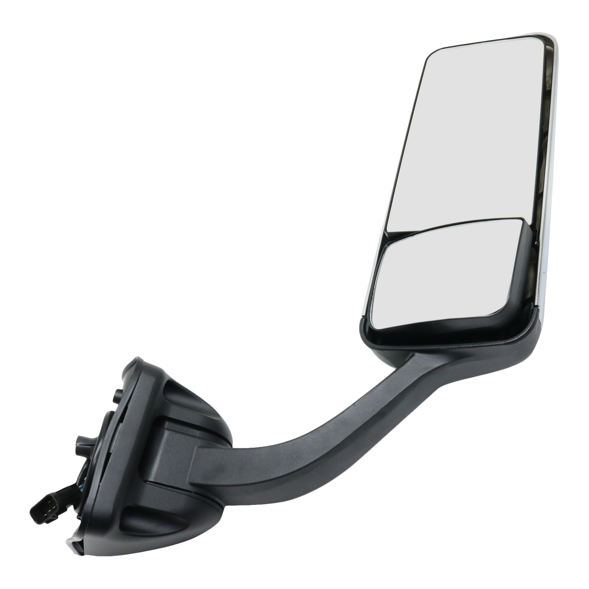 AM FREIGHTLINER CASCADIA 08-17 MIRROR RH Power Heated Chrome Manual Folding w Long Arm SKU FL11CR HD OEM A2269637011 A2260713003