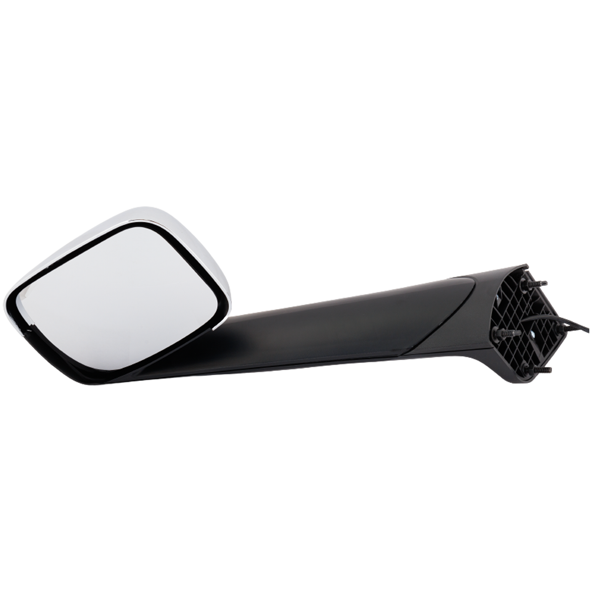 AM FREIGHTLINER CASCADIA 18-21 HOOD MIRROR LH Manual Adjust Non Folding Heated Chrome SKU FL16L HD OEM A2273566002