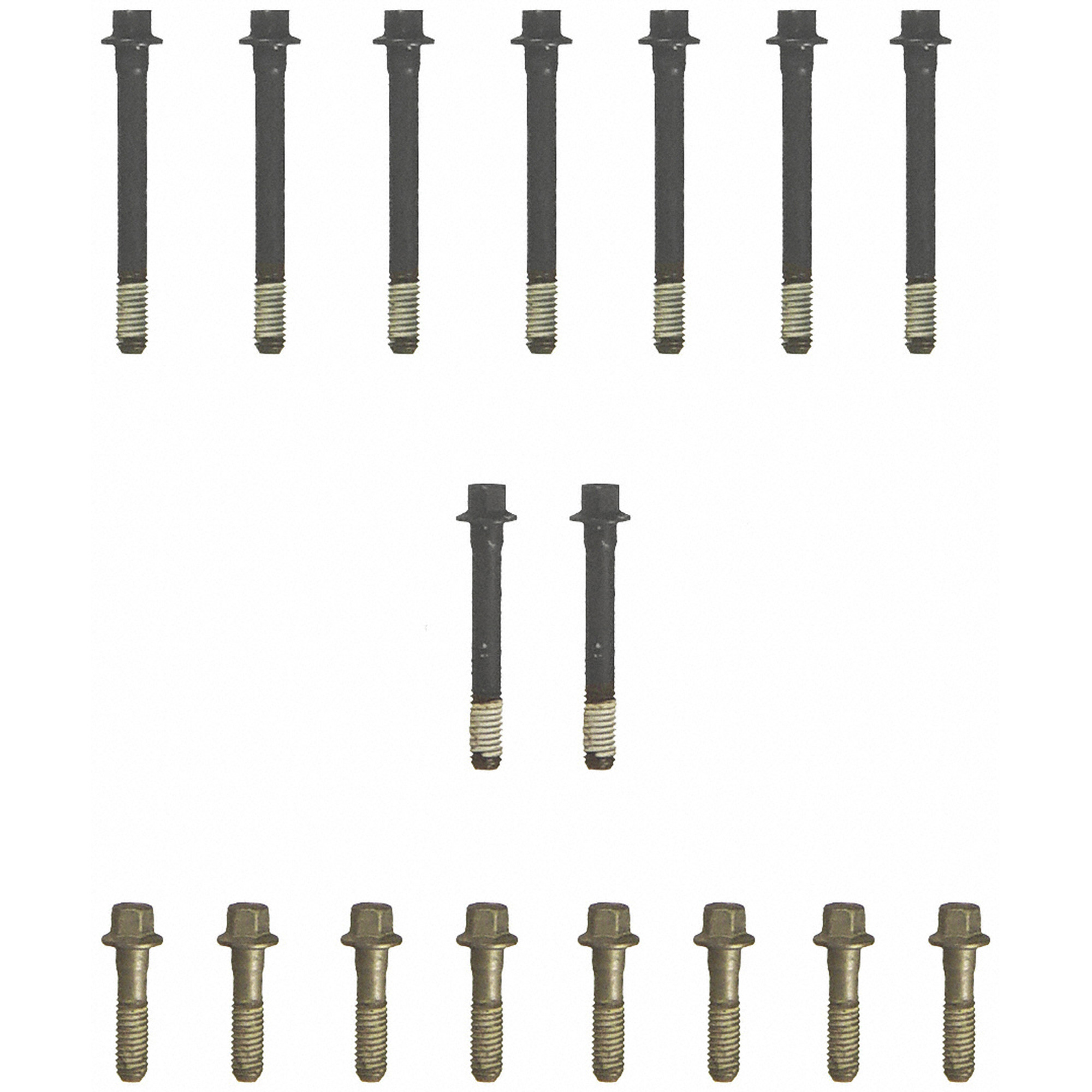 AM FELPRO CYLINDER HEAD BOLT SET A complete set of the highest quality head bolts and hardened washe SKU FPES72856