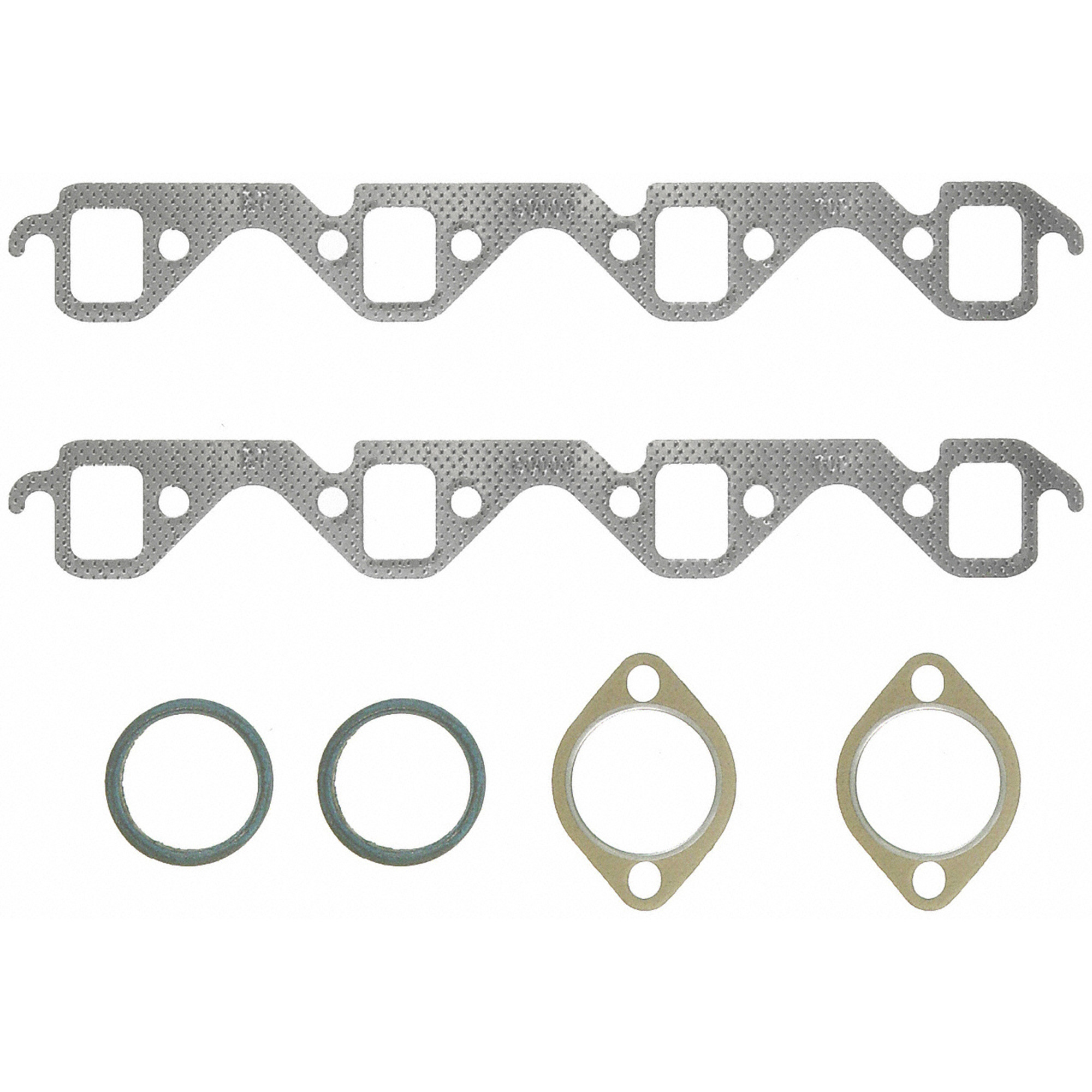 AM FELPRO EXHAUST MANIFOLD GASKET SET STEEL CORE LAMINATE A high quality direct fit OE replacement SKU FPMS90000