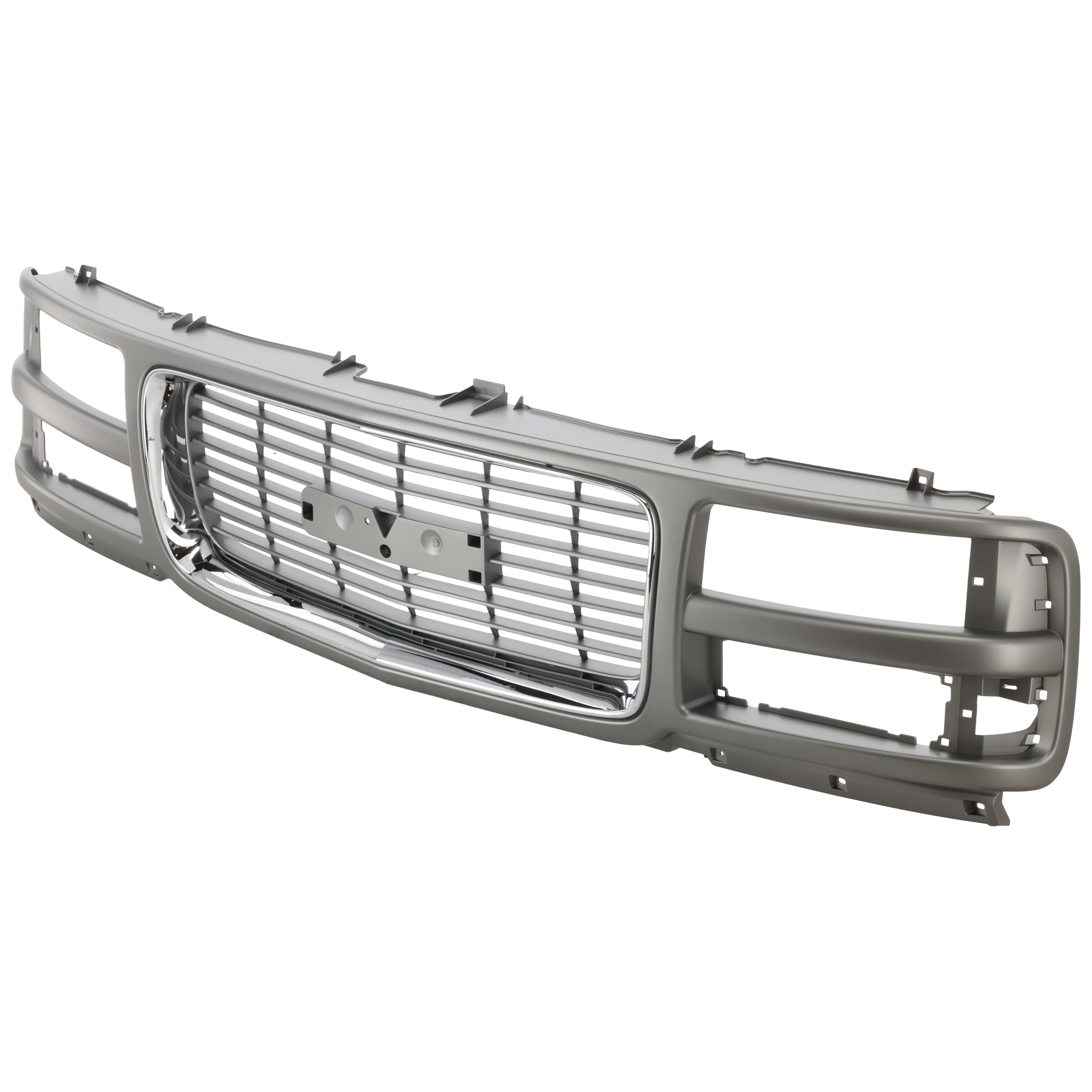 AM SAVANA VAN 96-02 GRILLE Painted Gray Shell and Insert Base SL SLE Models w Chr Insrt Opening Mldg w Composite HL SKU G070114 Partslink GM1200528 OEM 15037244