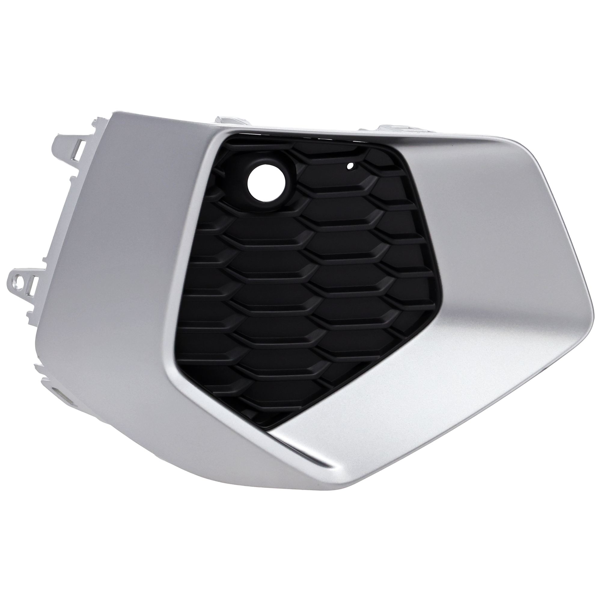 AM A3 A3 QUATTRO 22-24 FRONT BUMPER GRILLE RH Outer Cover Grille Painted Black w Silver Frame Komfort Premium Premium Plus Prestige Models SKU GA01530001 Partslink AU1039167 OEM 8Y0807672TB2