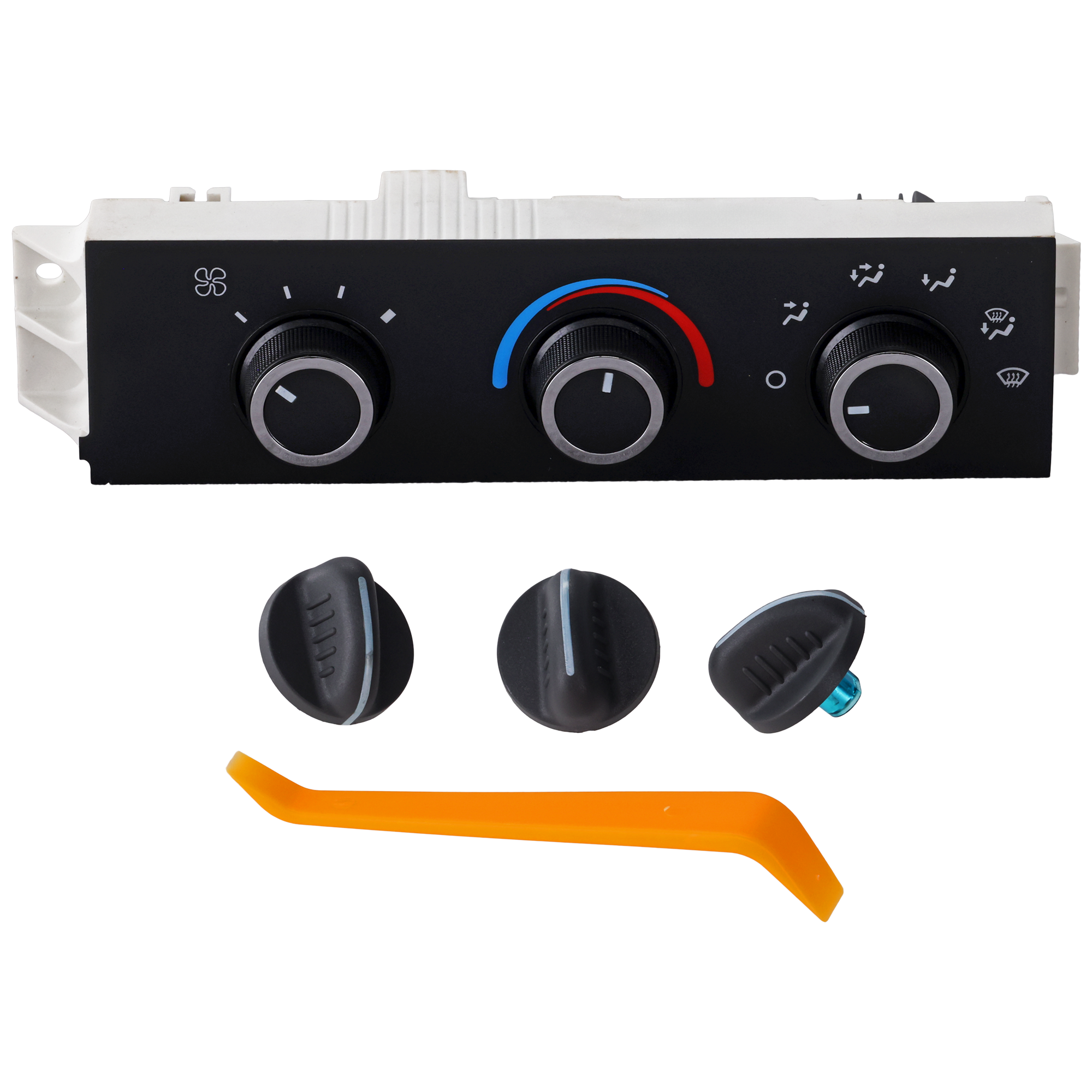 AM EXPRESS SAVANA 01-21 CLIMATE CONTROL UNIT w Heavy Duty Heater w o Rear Window Defroster SKU GC19310002 OEM 15773676-15858580-19417640-232