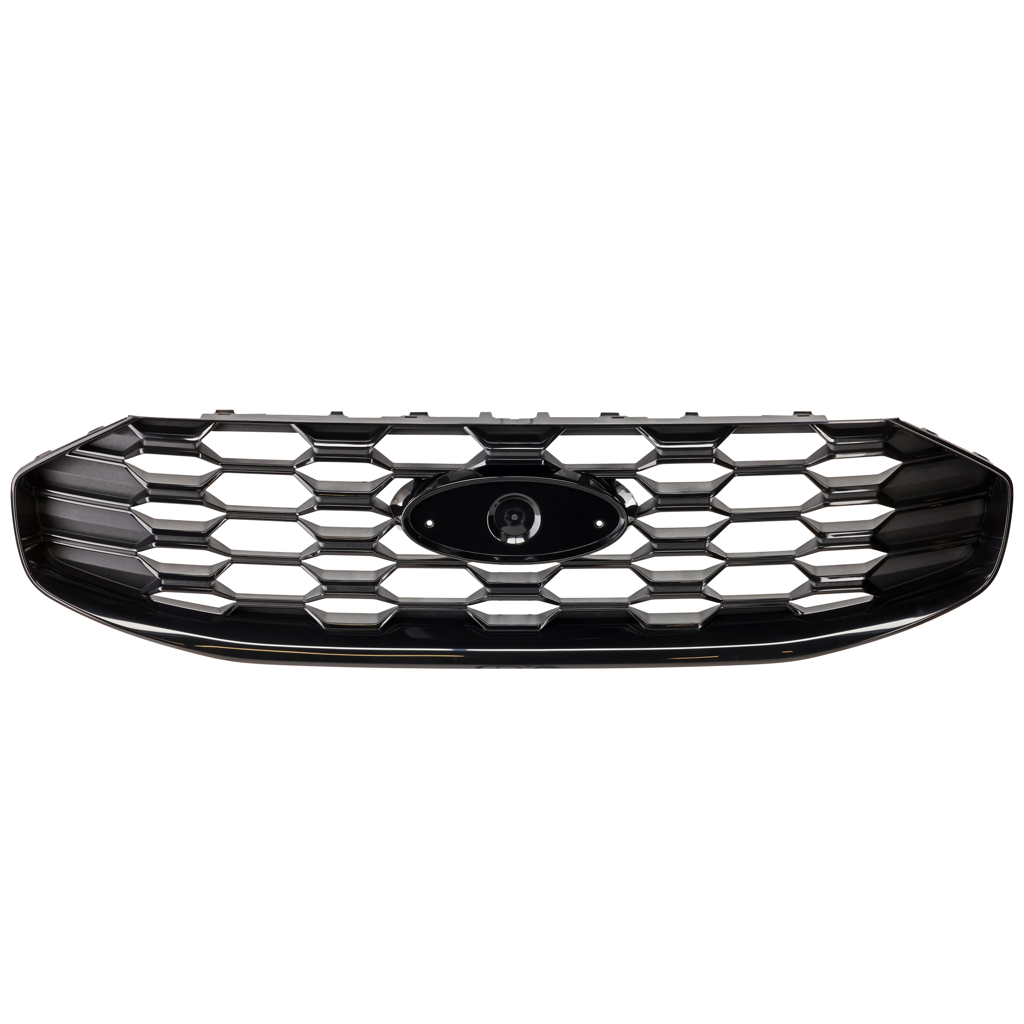 AM ESCAPE 23-25 GRILLE Textured Gloss Black Shell and Insert ST Line ST Line Elite ST Line Select Models w o Camera Hole SKU GF07010003 Partslink FO1200739 OEM PJ6Z8200E