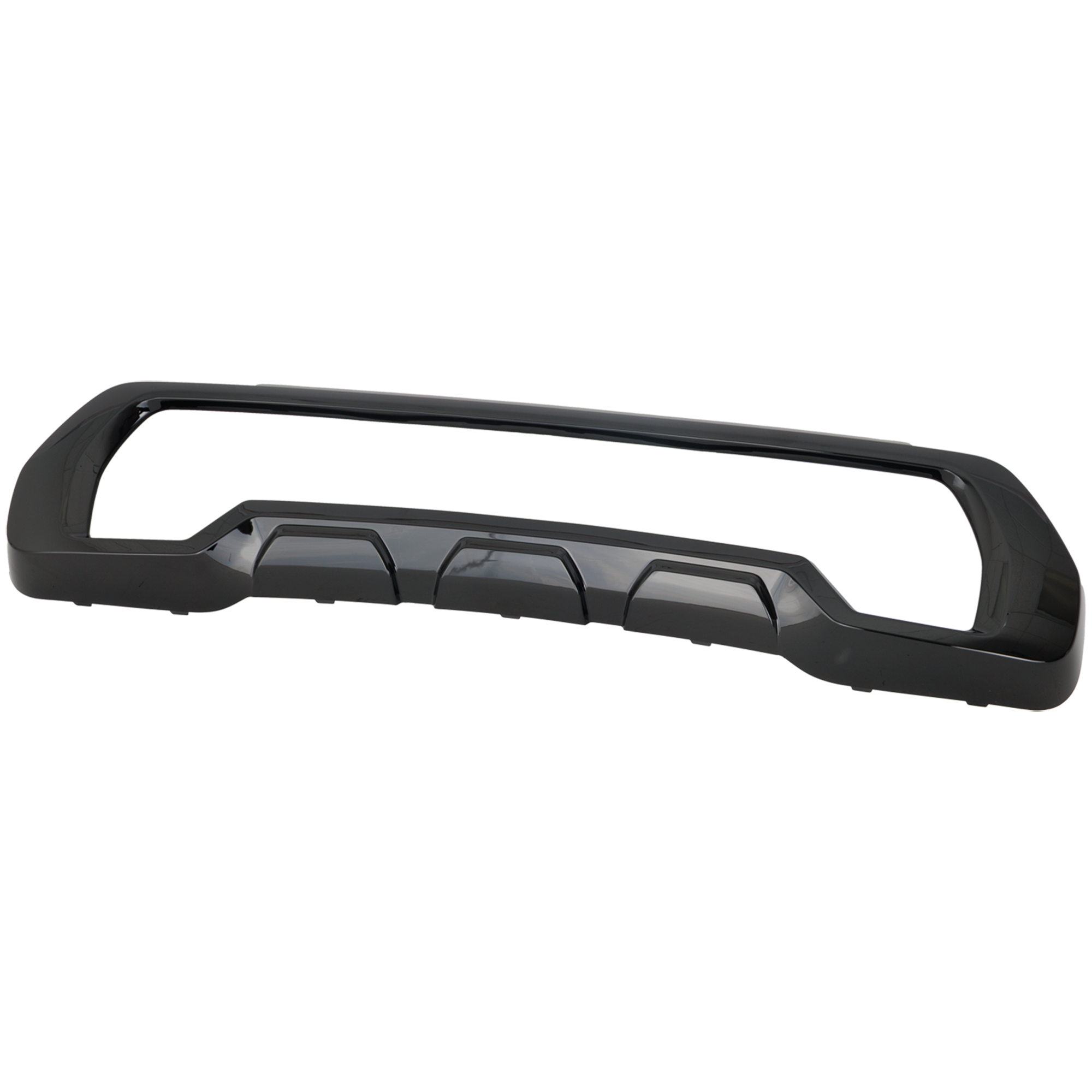 AM SIERRA 2500 HD 3500 HD 20-23 FRONT BUMPER MOLDING Gloss Black AT4 SLT w Parking Aid Sensor Holes Models Crew Extended Cab Pickup SKU GG01590021 Partslink GM1044161 OEM 84319822