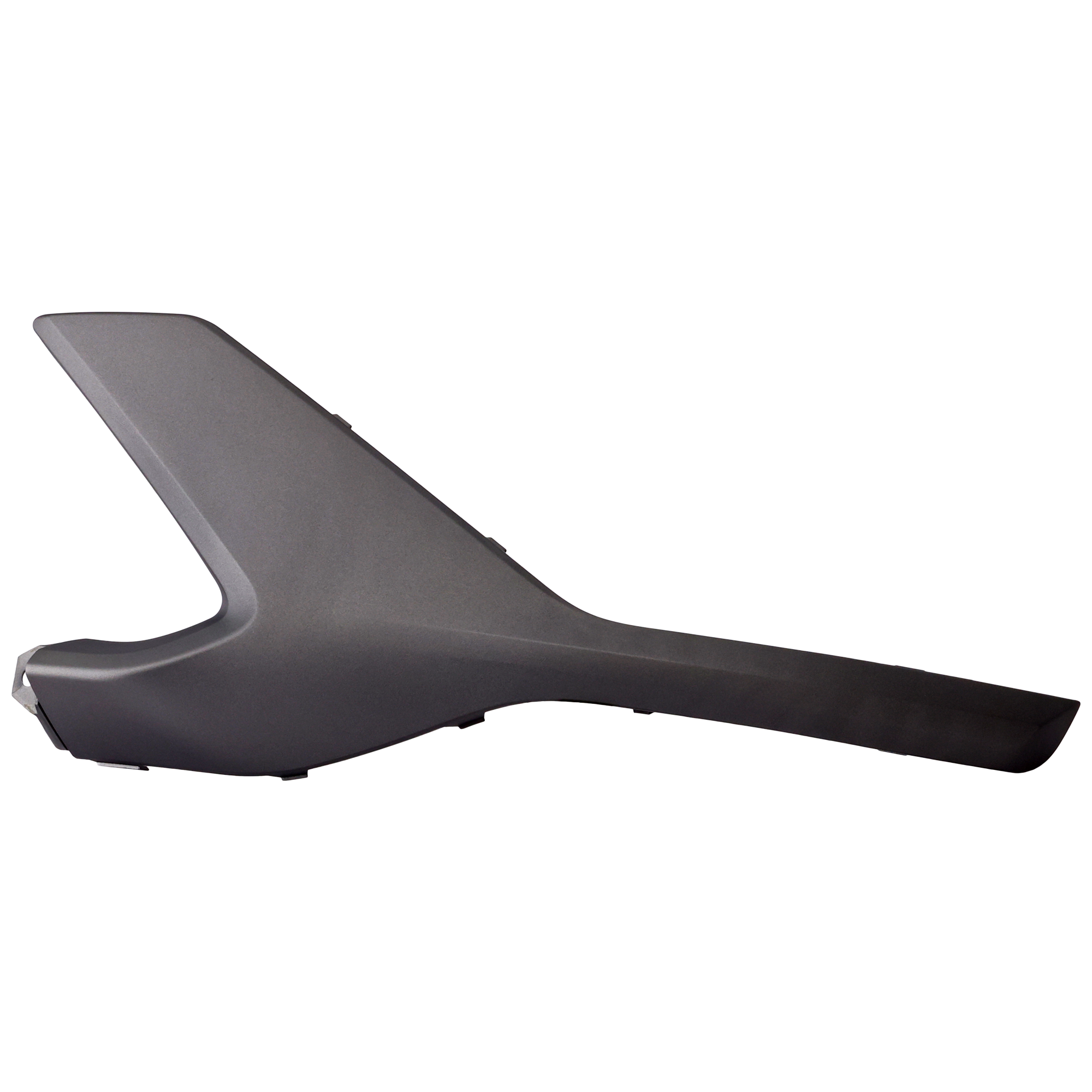 AM SANTA FE 21-23 FRONT BUMPER MOLDING LH Lower Painted Steel Gray ABS Plastic Essential SE 23-23 SEL Models CAPA SKU GH01590036Q Partslink HY1046121C OEM 86578S2500