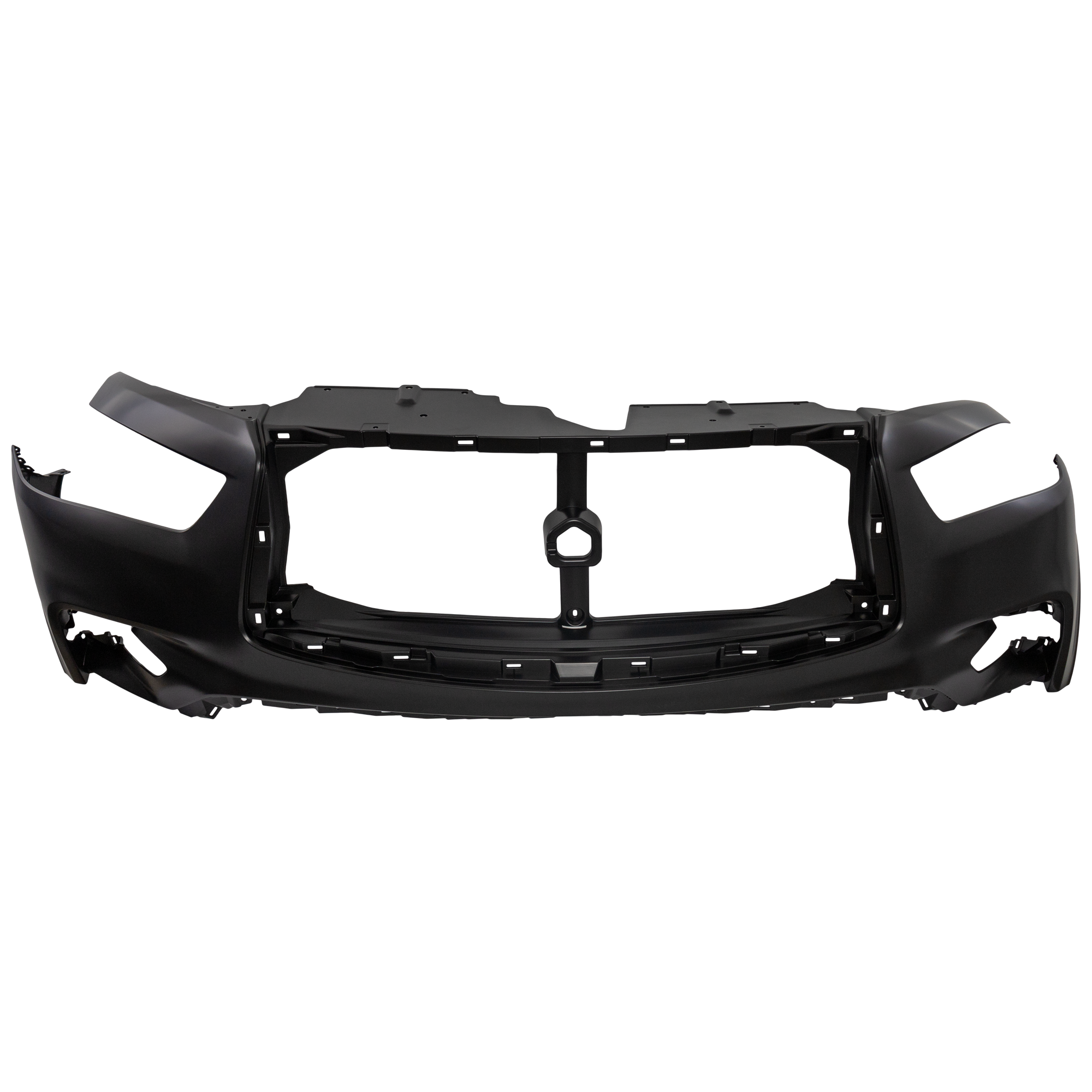 AM QX80-18-24 FRONT BUMPER COVER Upper Primed w o Headlight Washer Holes SKU GI01030001P Partslink IN1014100 OEM 620226GW0H