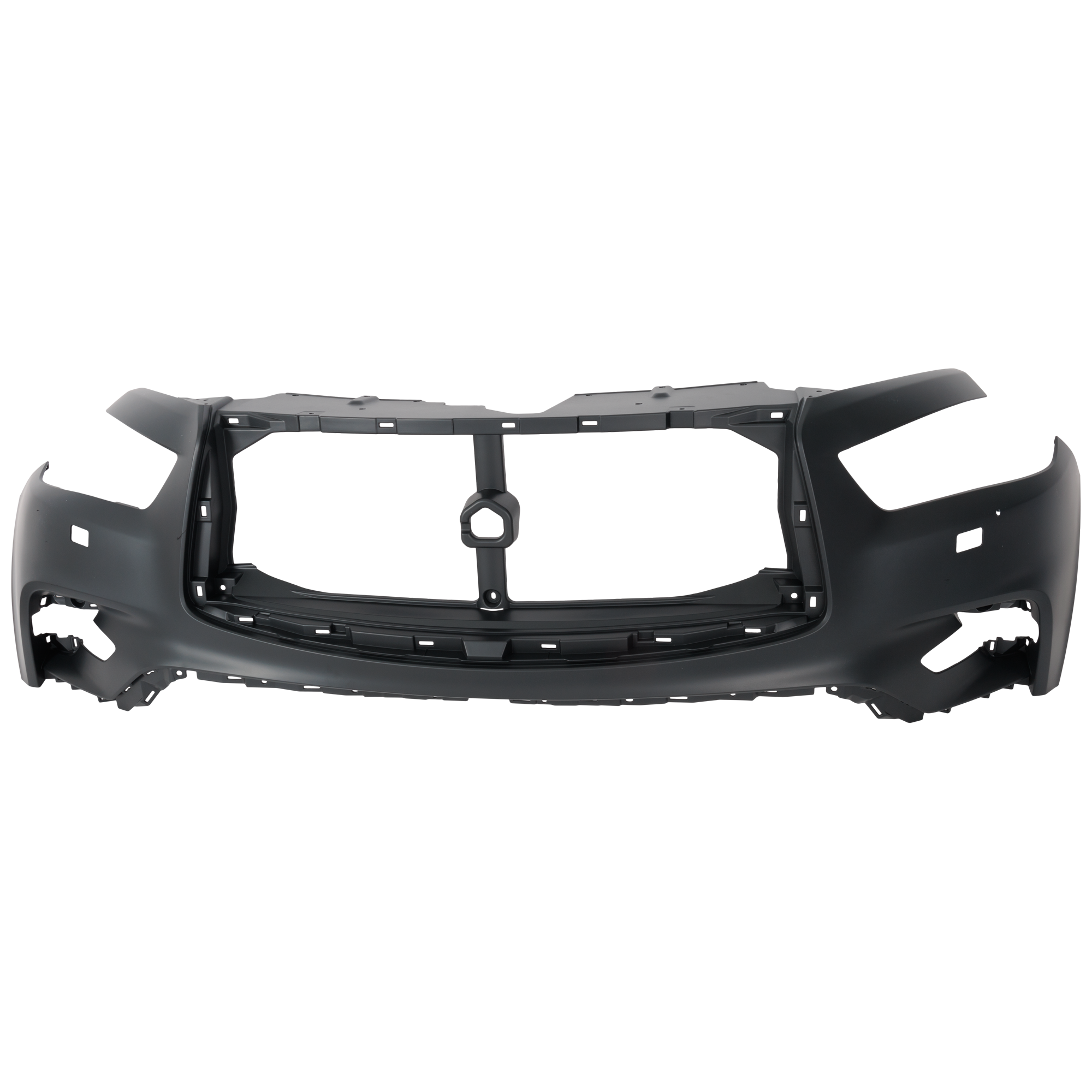 AM QX80-18-23 FRONT BUMPER COVER Upper Primed w Headlight Washer Holes CAPA SKU GI01030029PQ Partslink IN1014101C OEM 620226GW1H