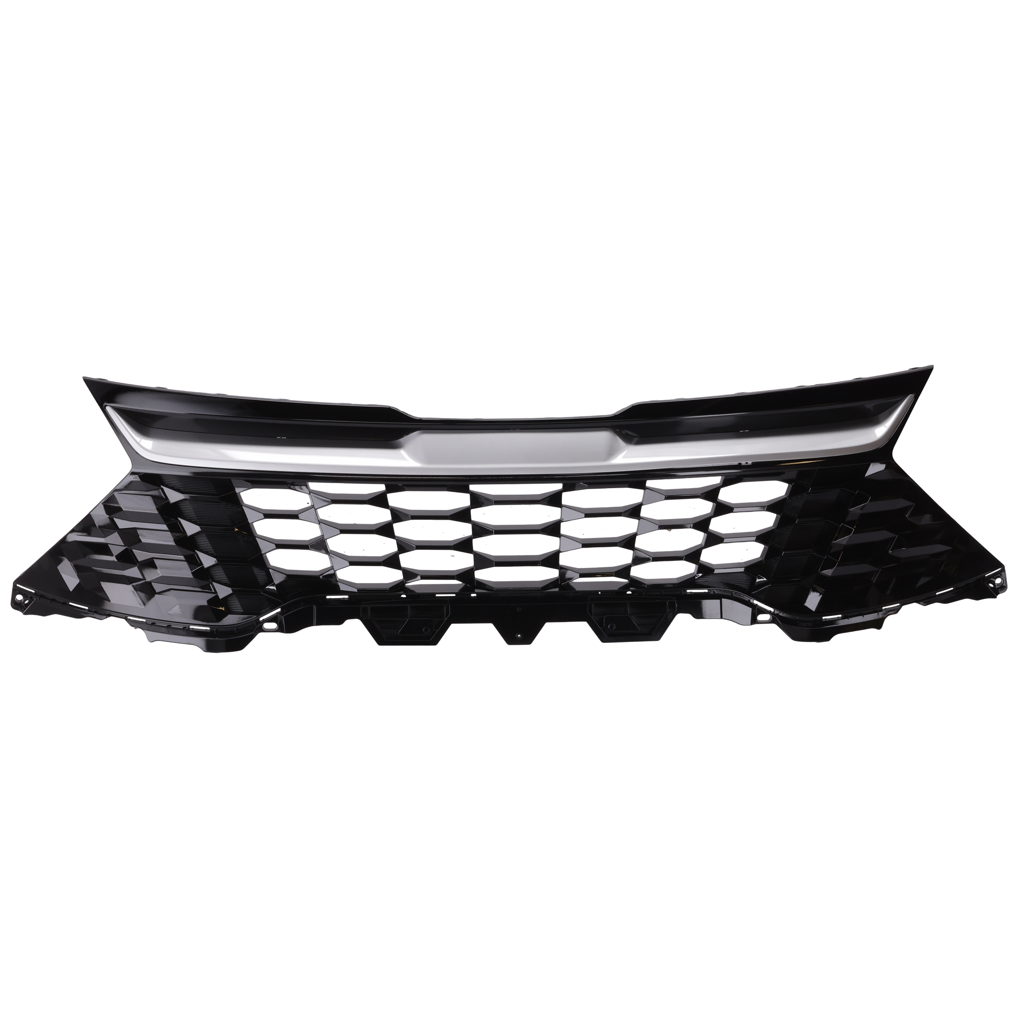 AM SPORTAGE 23-23 GRILLE Painted Black w Silver Gray Molding USA Built Vehicle LX Model CAPA SKU GK07010004Q Partslink KI1200266C OEM 86350DW000