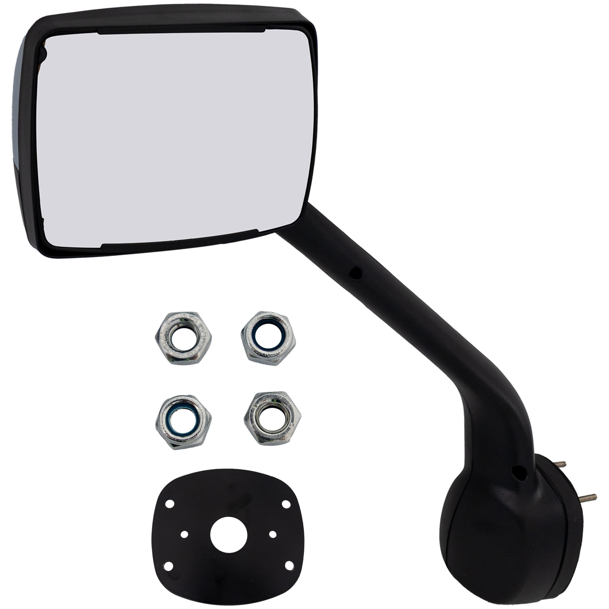AM KENWORTH T680 T880-13-24 HOOD MIRROR LH Manual Adjust Non Folding Non Heated Chrome Round SKU GKW14CL HD OEM 719561-6