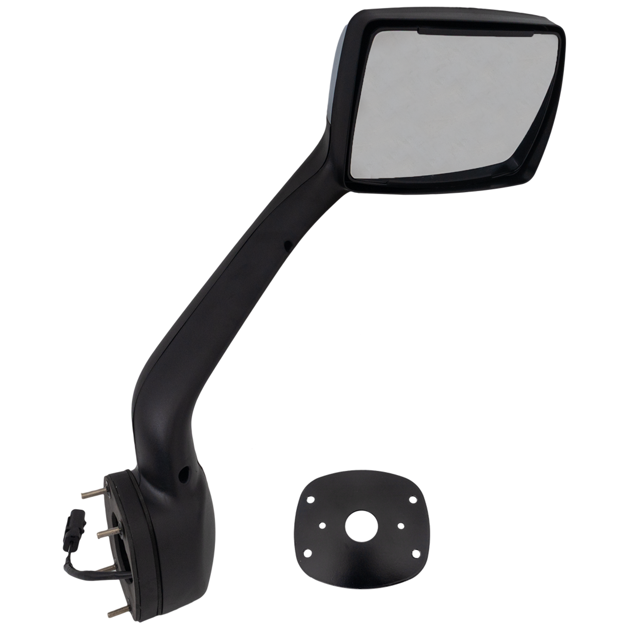 AM KENWORTH T680 T880-13-24 HOOD MIRROR RH Manual Adjust Non Folding Non Heated Chrome Round SKU GKW14CR HD OEM 719562-6