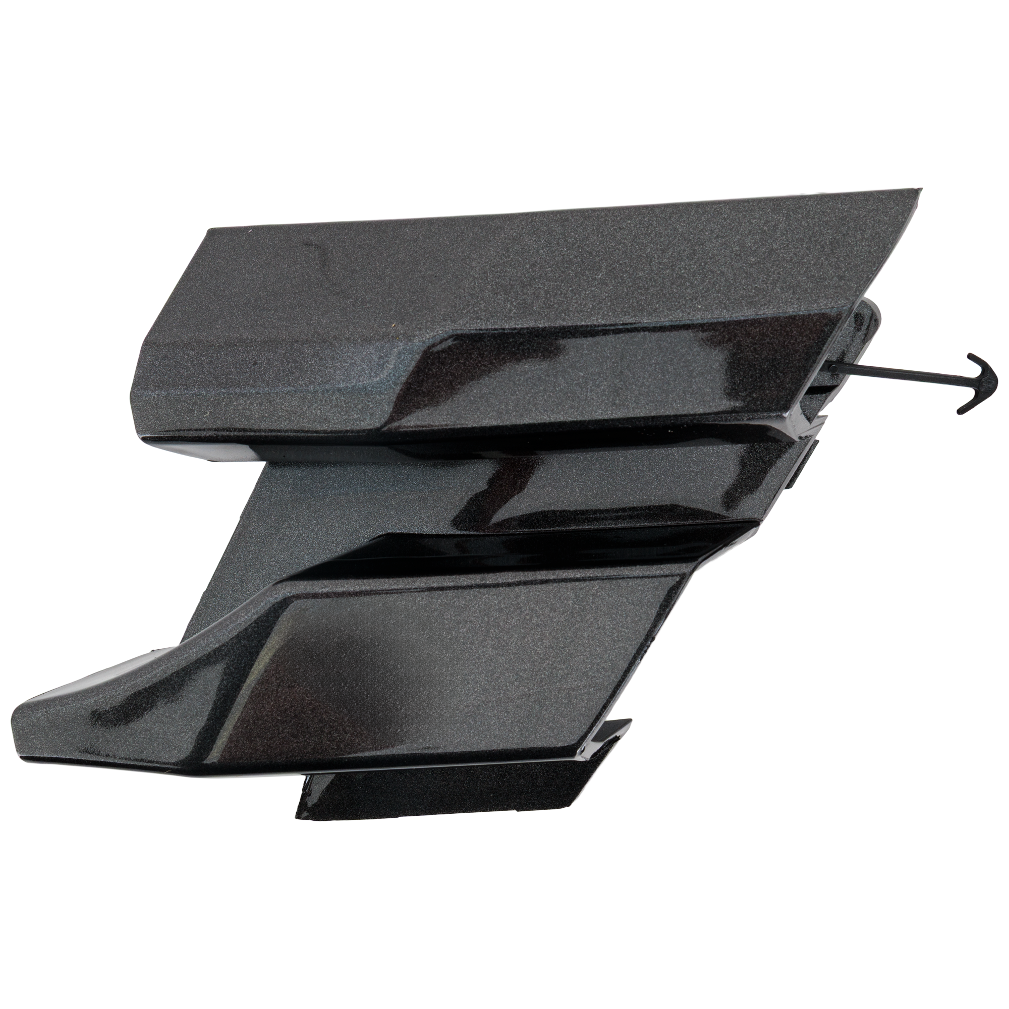 AM NX300 NX300H 20-21 FRONT BUMPER TOW HOOK COVER RH Painted Silver Black w o F Sport Package SKU GL01440023 Partslink LX1213112 OEM 5212778140