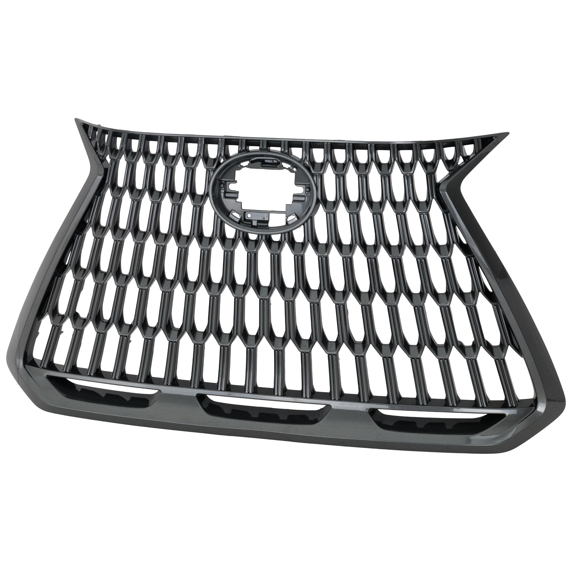 AM NX250 NX350-22-24 GRILLE Painted Gray Base Model w o F Sport Package w o Camera Hole w Park Distance Control Sensor Holes Japan Built Vehicle SKU GL07010001 Partslink LX1200249 OEM 5311178190-5311178191
