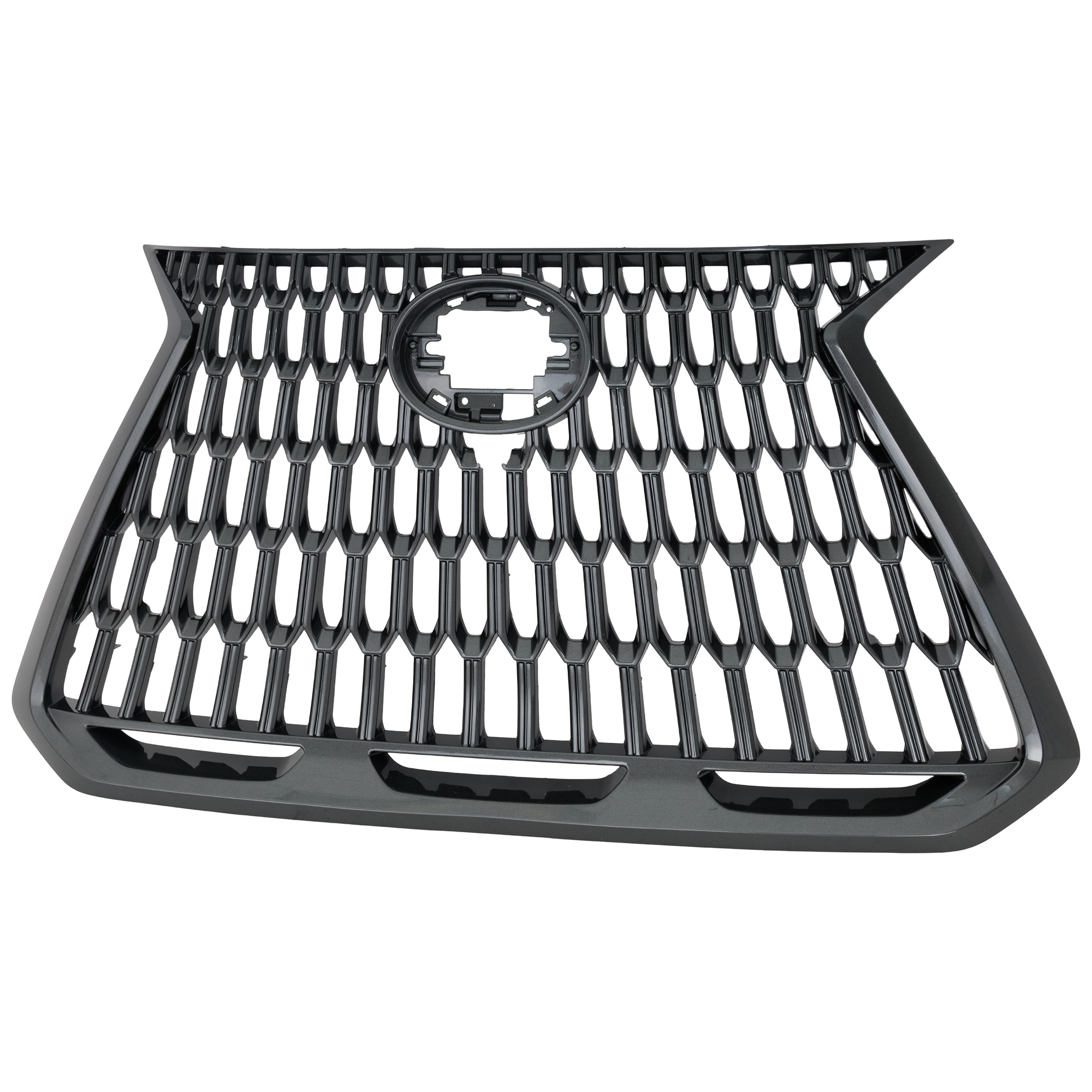 AM NX250 NX350-22-24 GRILLE Painted Gray Base Model w o F Sport Package w Camera Hole Japan Built Vehicle SKU GL07010002 Partslink LX1200250 OEM 5311178200-5311178201