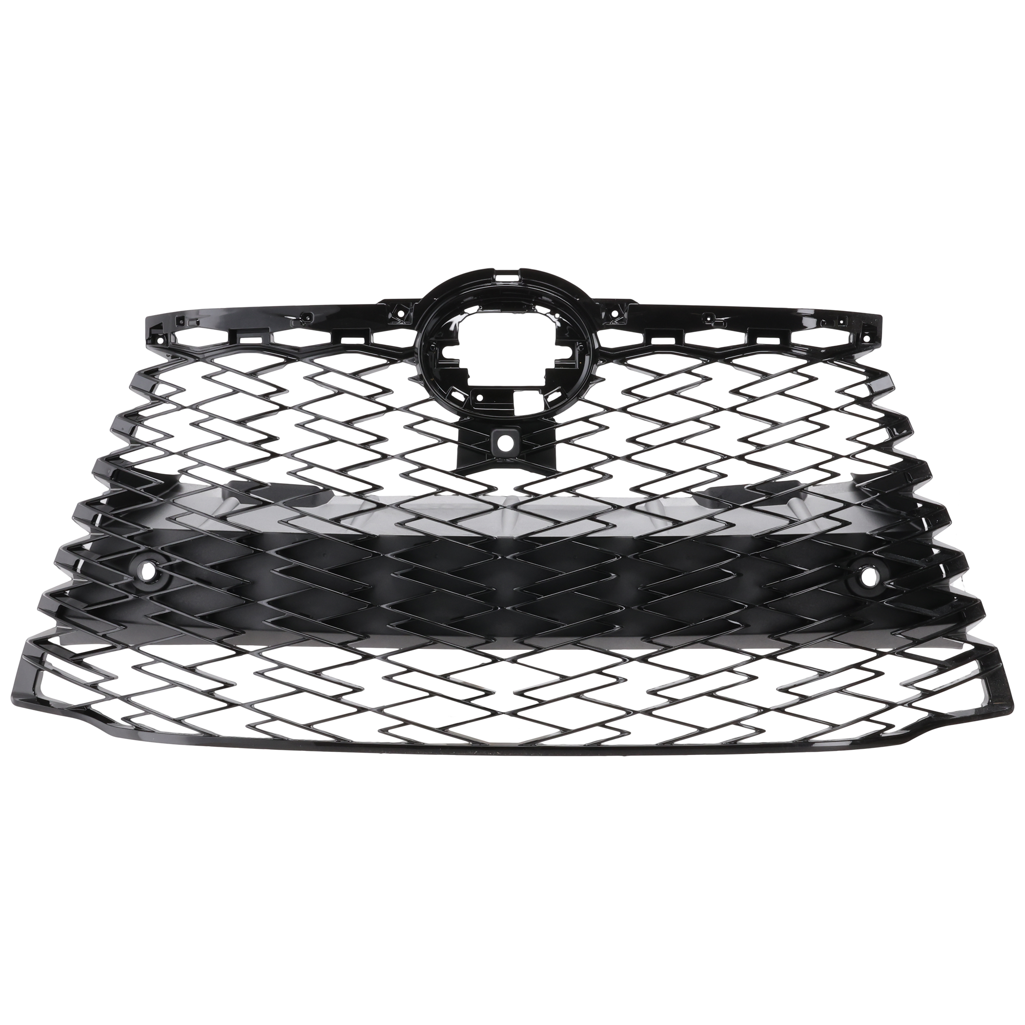 AM RX350 RX500H 23-25 GRILLE Paintable Shell and Insert w F Sport Package Camera Hole and Parking Aid Sensor Holes SKU GL07010092 Partslink LX1200227 OEM 531010E590