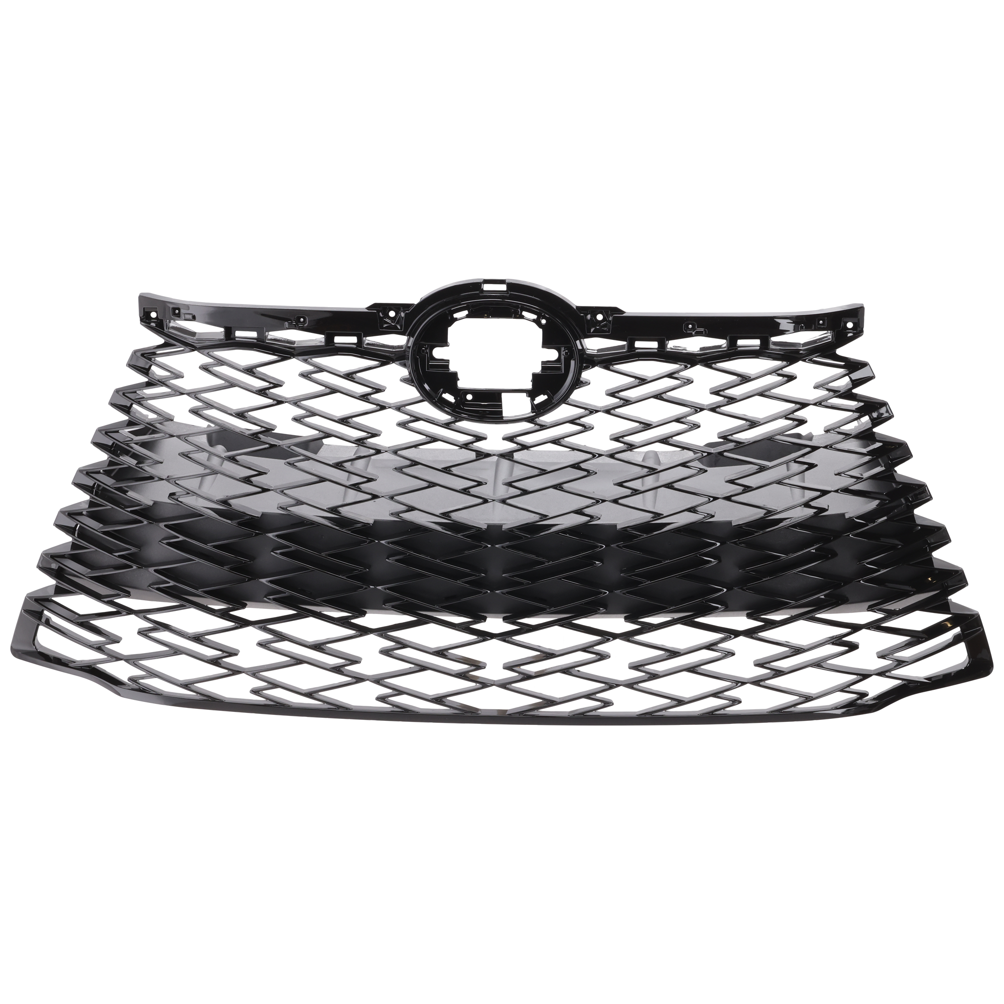AM RX350 RX500H 23-24 GRILLE Paintable Shell and Insert w F Sport Package w o Parking Aid Sensor Holes and Camera Hole SKU GL07010094 Partslink LX1200225 OEM 531010E620